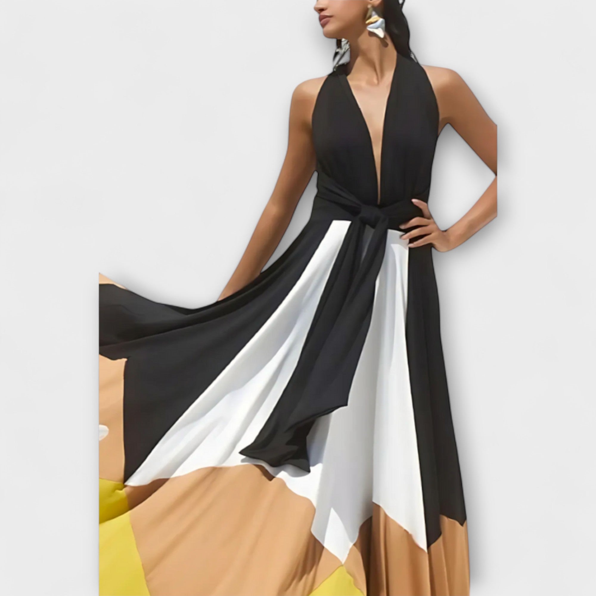 Nava - Dlhé šaty s odhaleným chrbtom