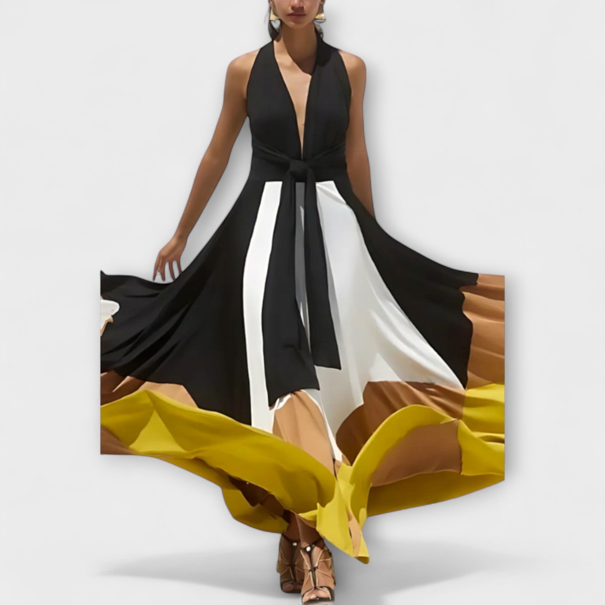 Nava - Dlhé šaty s odhaleným chrbtom