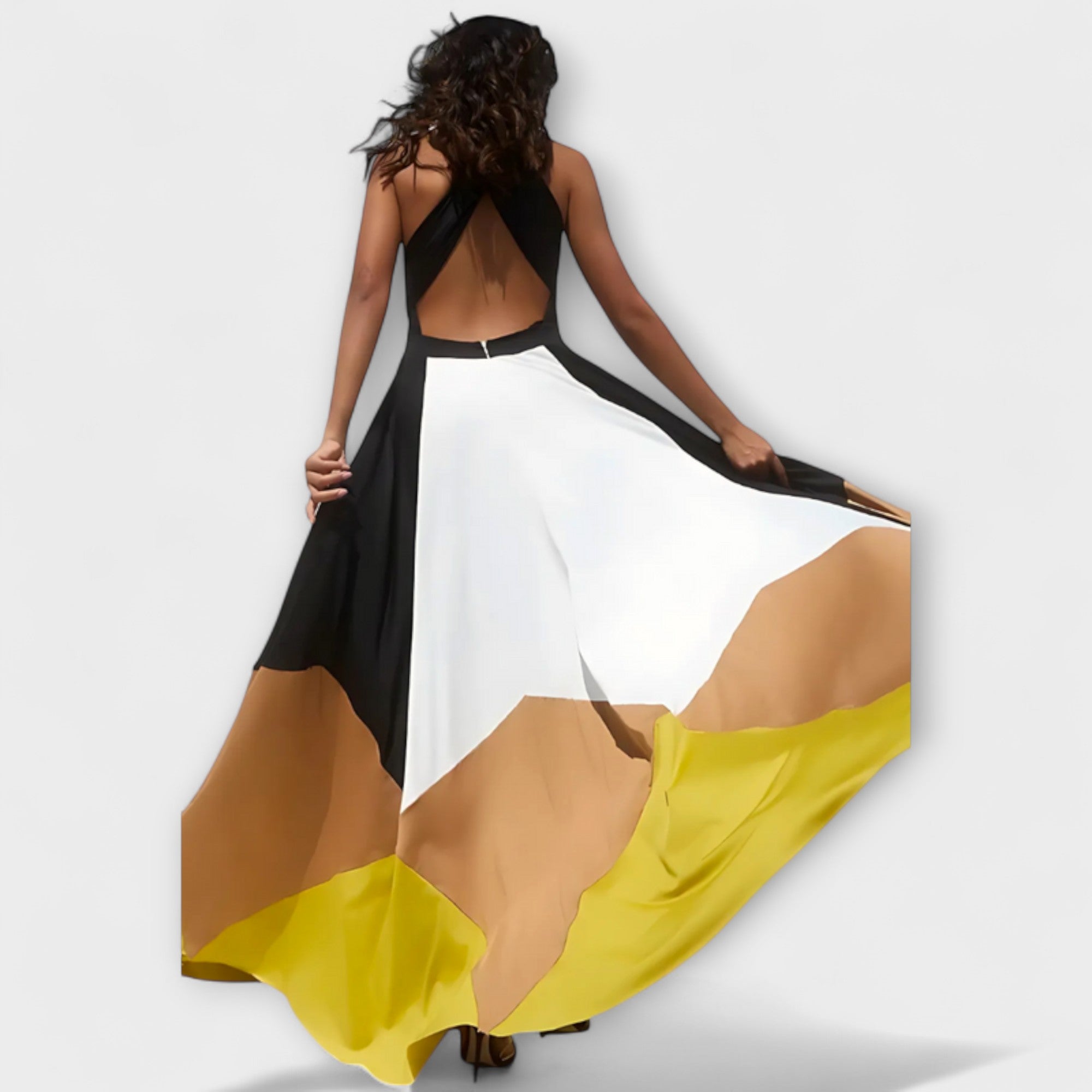 Nava - Dlhé šaty s odhaleným chrbtom