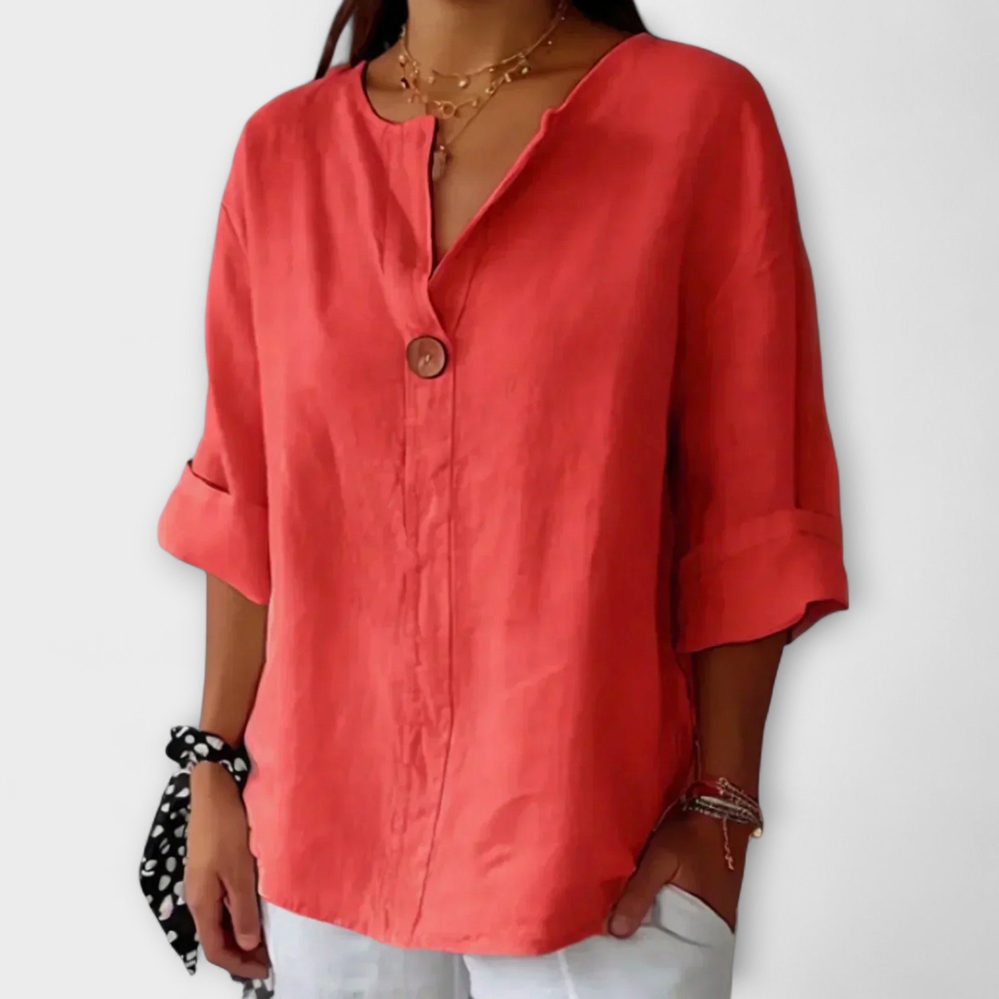 Nicole – Stylish V-Neck Blouse
