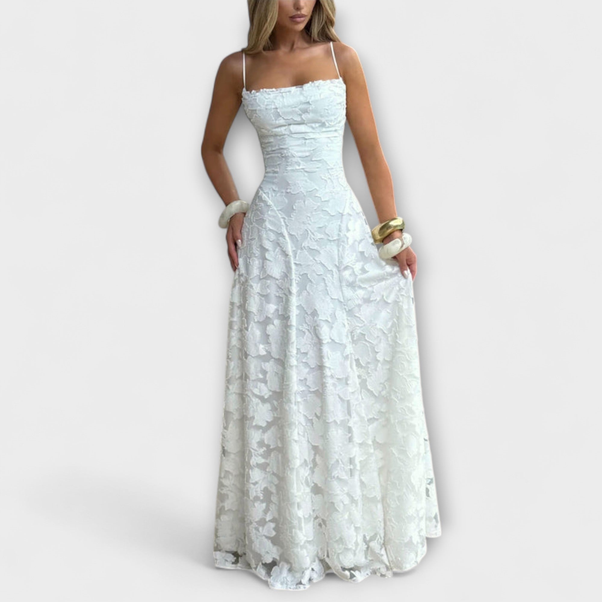 Emberly - Elegantné Jacquard-Maxikleid
