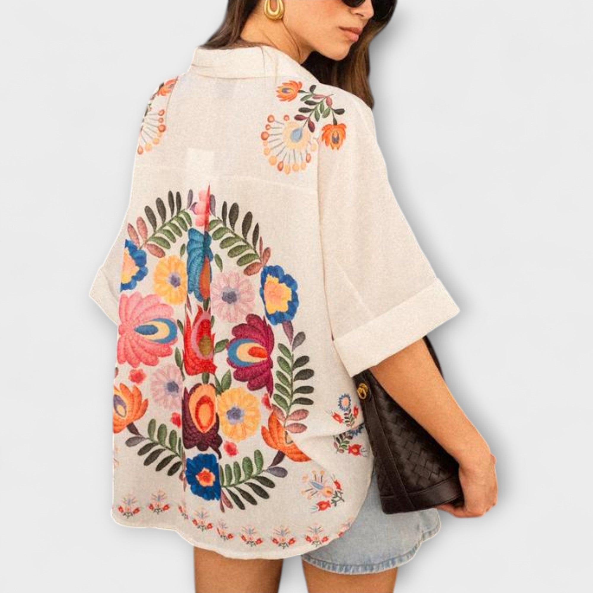 Ziva - Carla krátky rukáv s kvetinovým vzorom