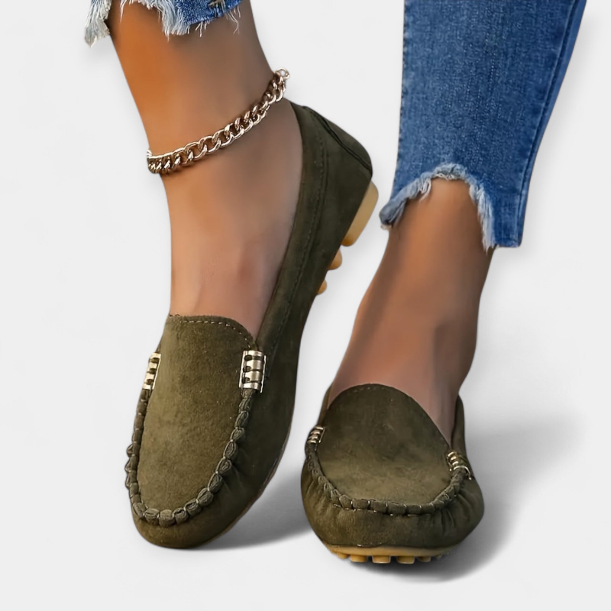 Loafers cu detaliu metalic
