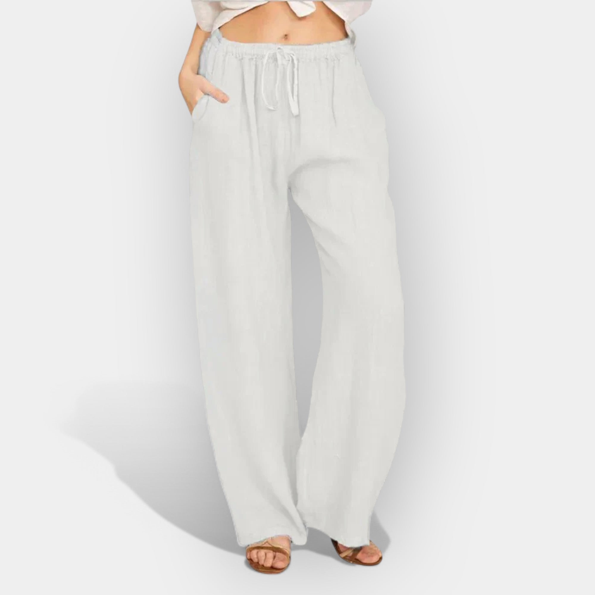 Pantaloni Lejeri de Vară din In