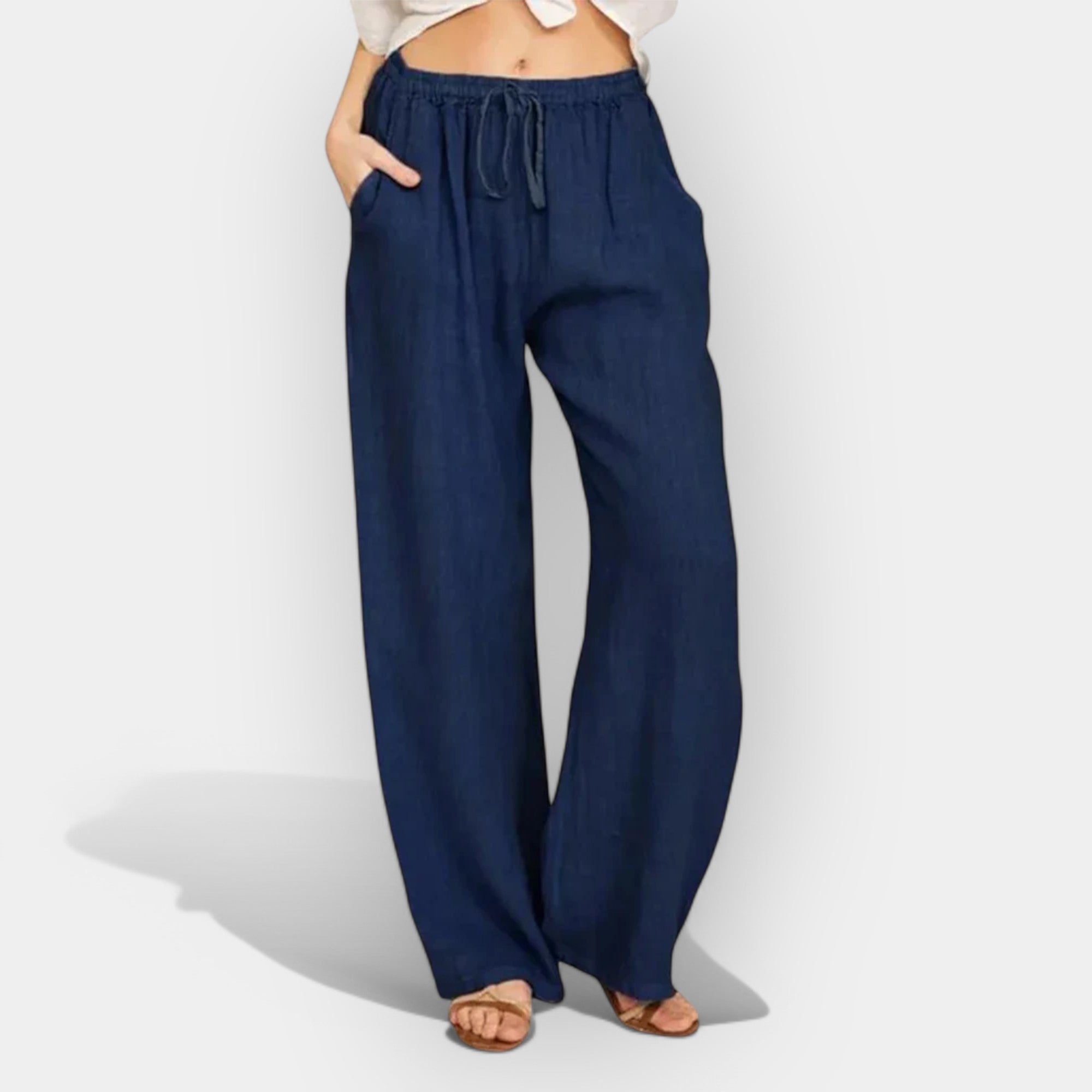 Pantaloni Lejeri de Vară din In