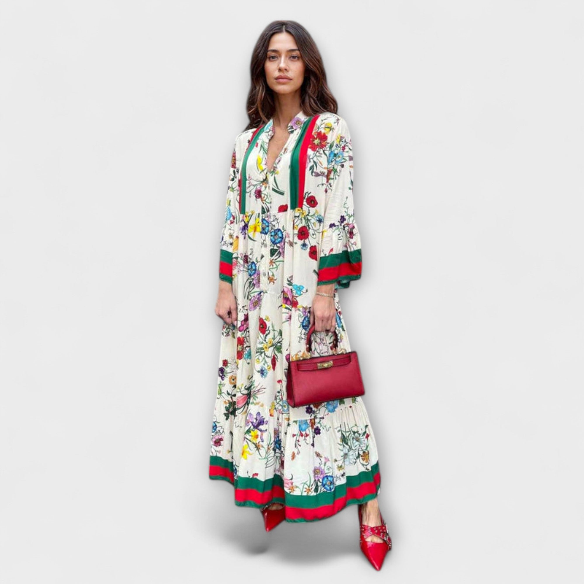 Oriana - Maxi šaty s kvetinovým vzorom