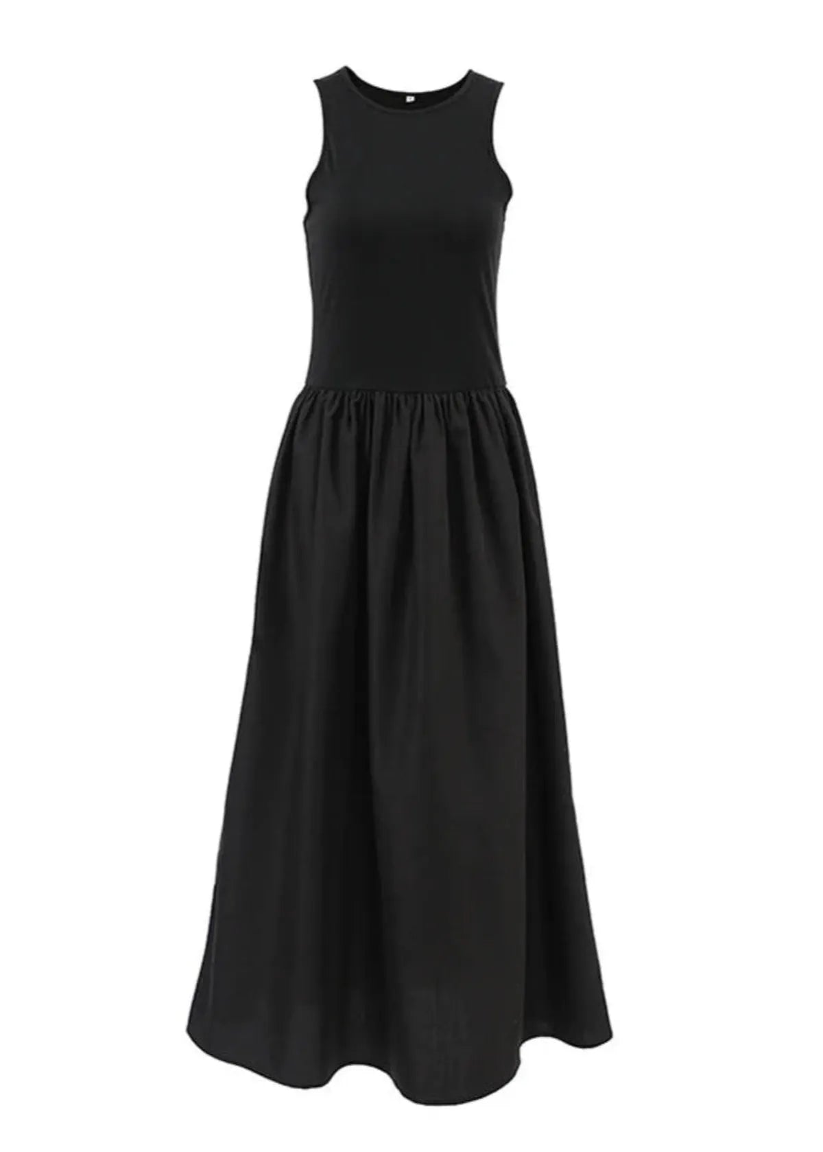 Cotton Blend Jersey Sleeveless Maxi Dress