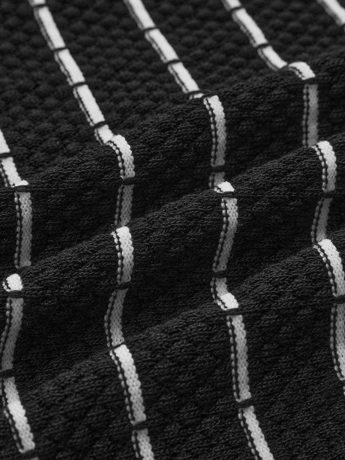 Striped Metal Button Long Knit Sweater Dress