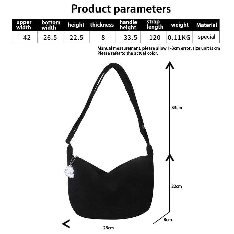 Cordura kabelky cez rameno pre ženy