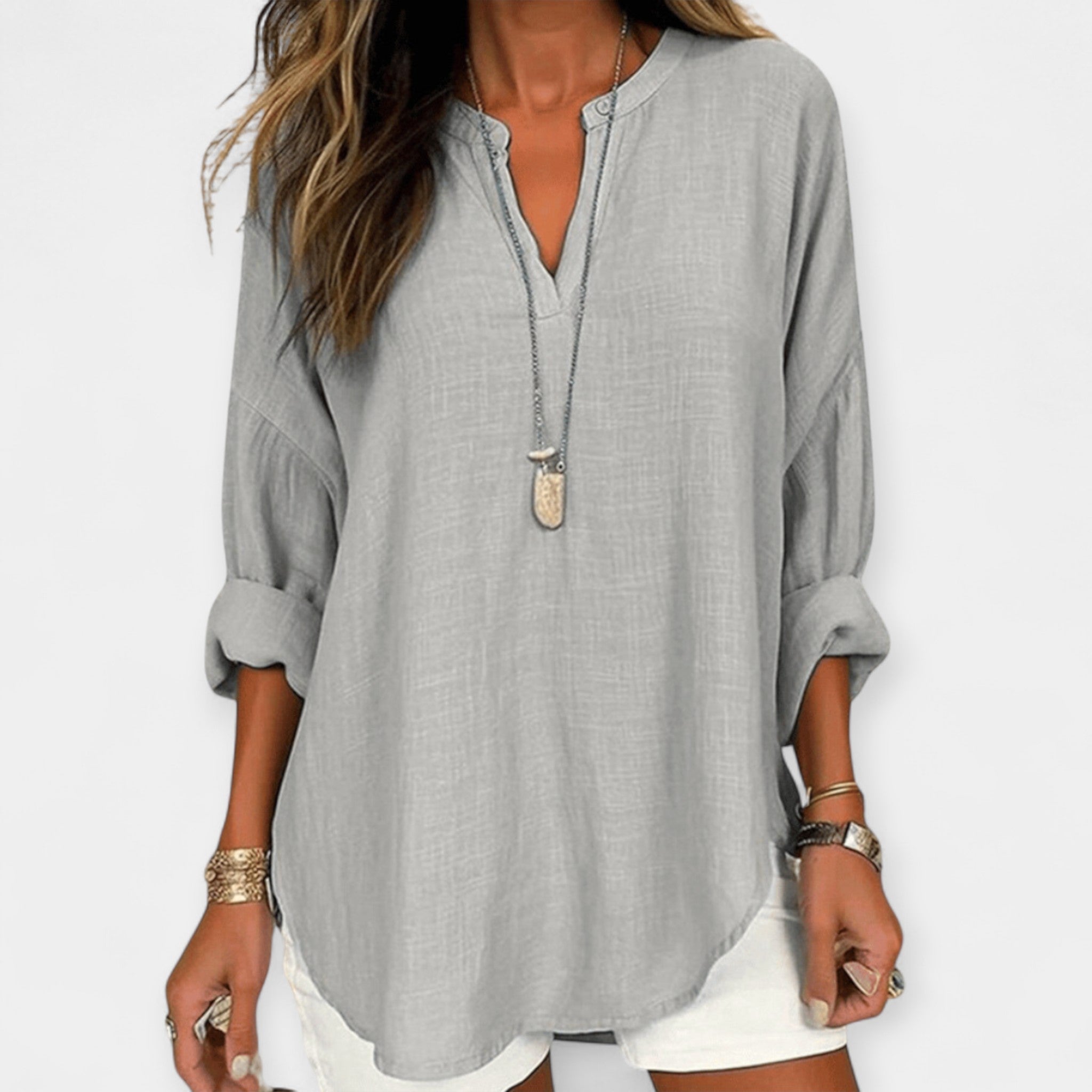 Bluză de plajă din in