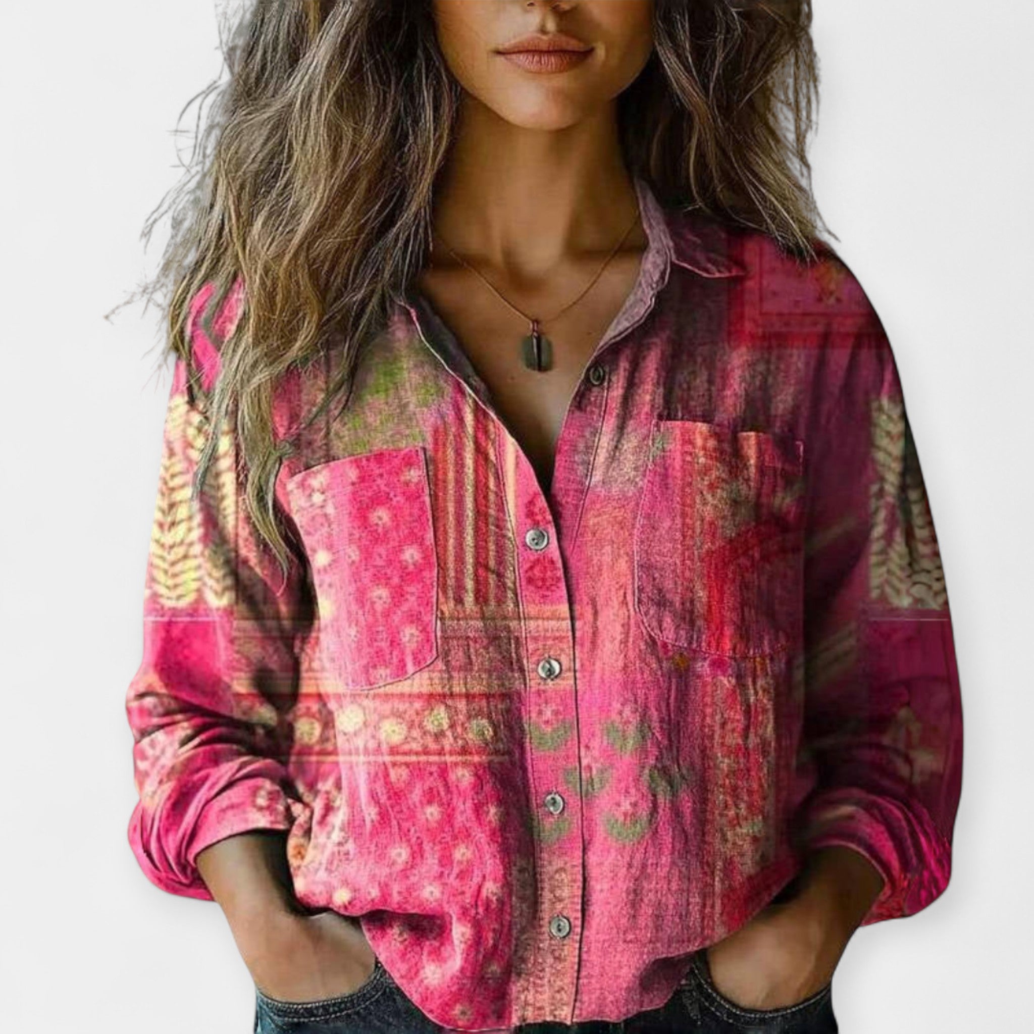 Bluză vintage cu imprimeu