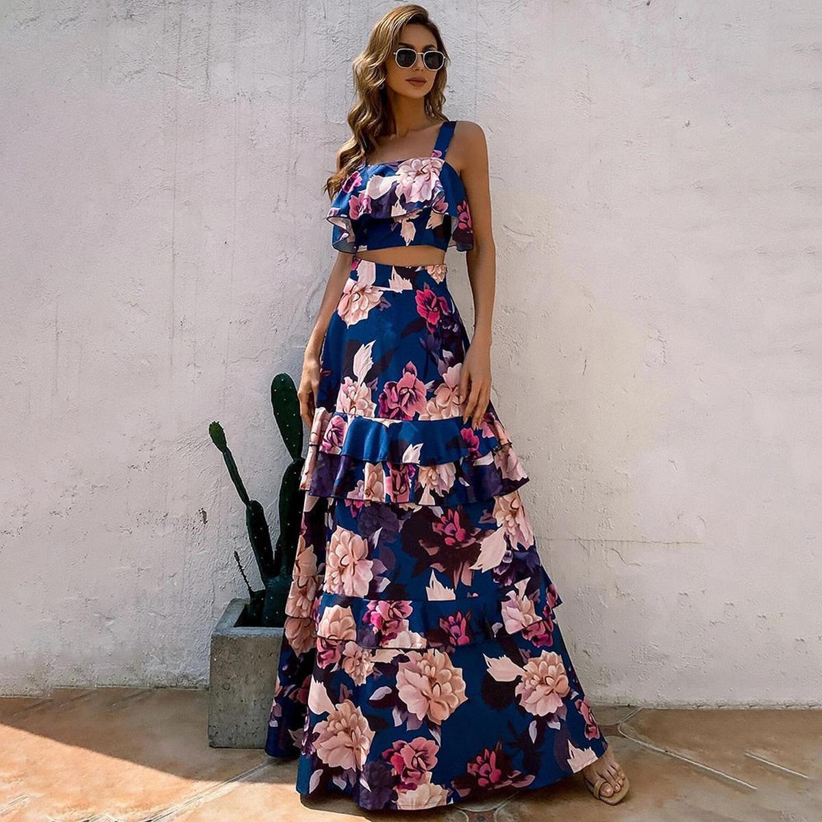 Women's Elegant Summer Maxi Dress With Flattering Fit