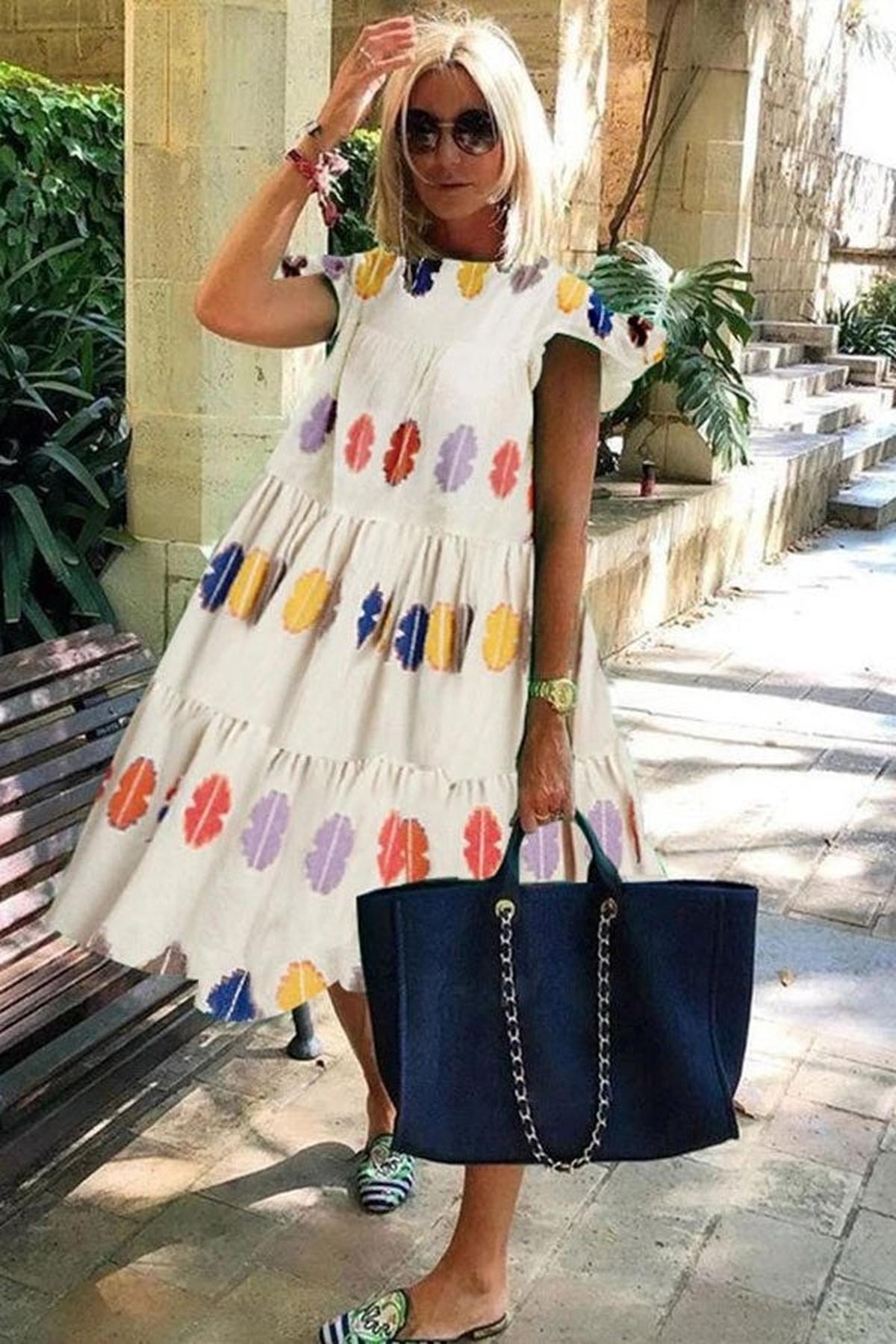 Women's Floral Print A-Line Summer Dress