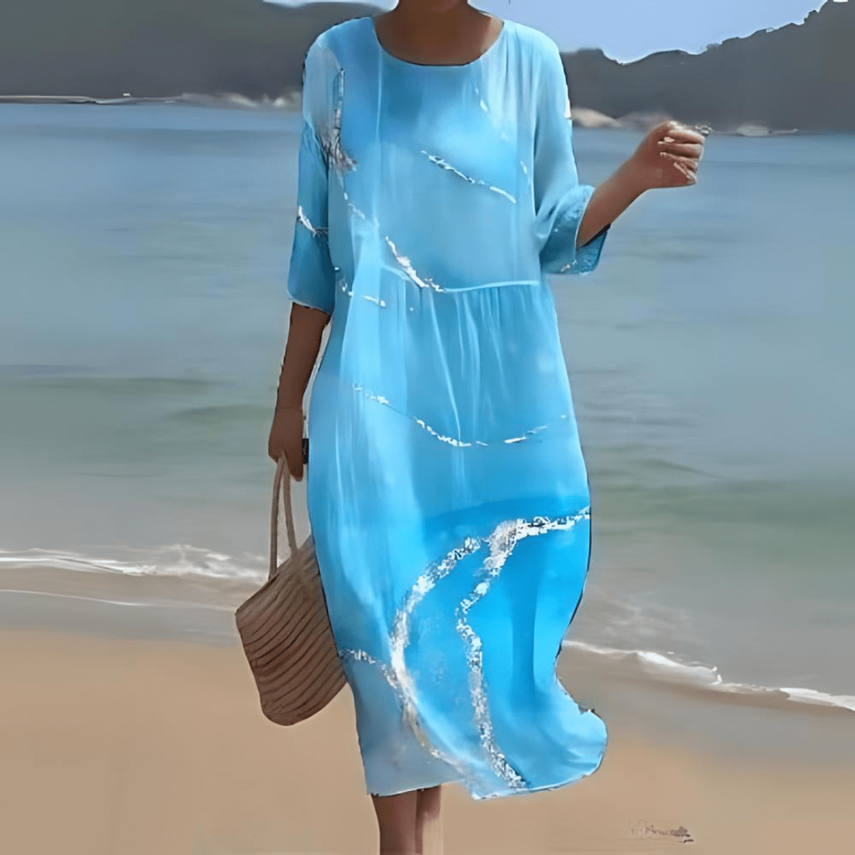 Women's Flowy Lightweight Midi Dress