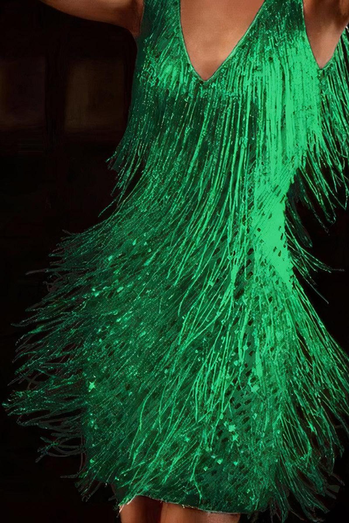 Women's Iridescent Fringe Bodycon Dress