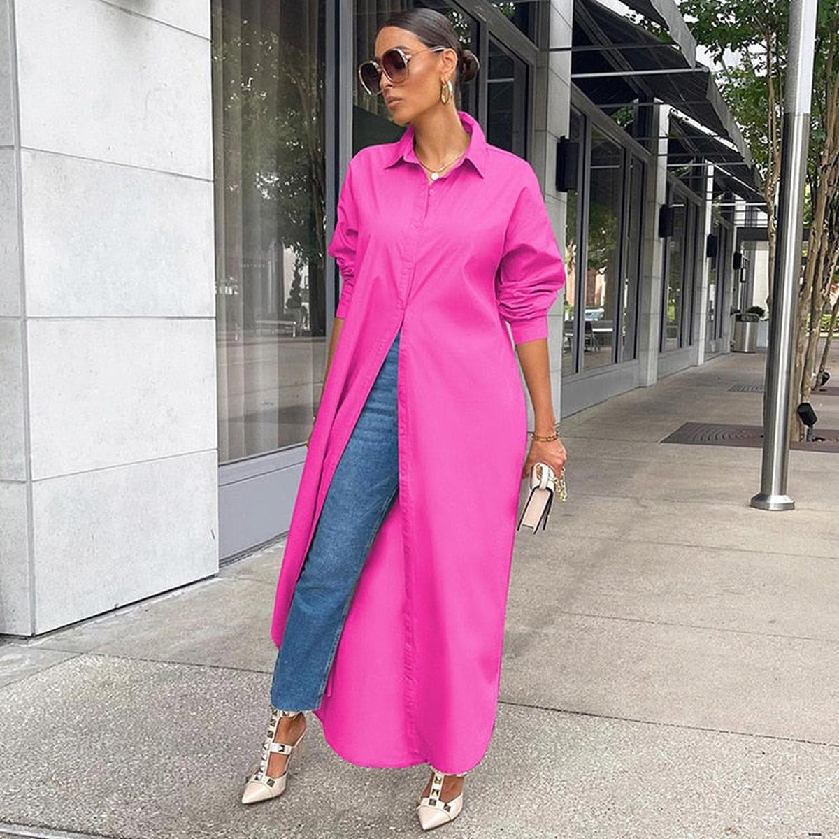 Women's Long T-Shirt Dress Casual Spring Style