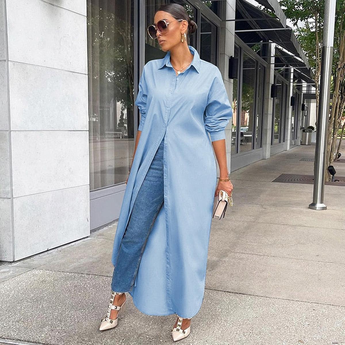 Women's Long T-Shirt Dress Casual Spring Style