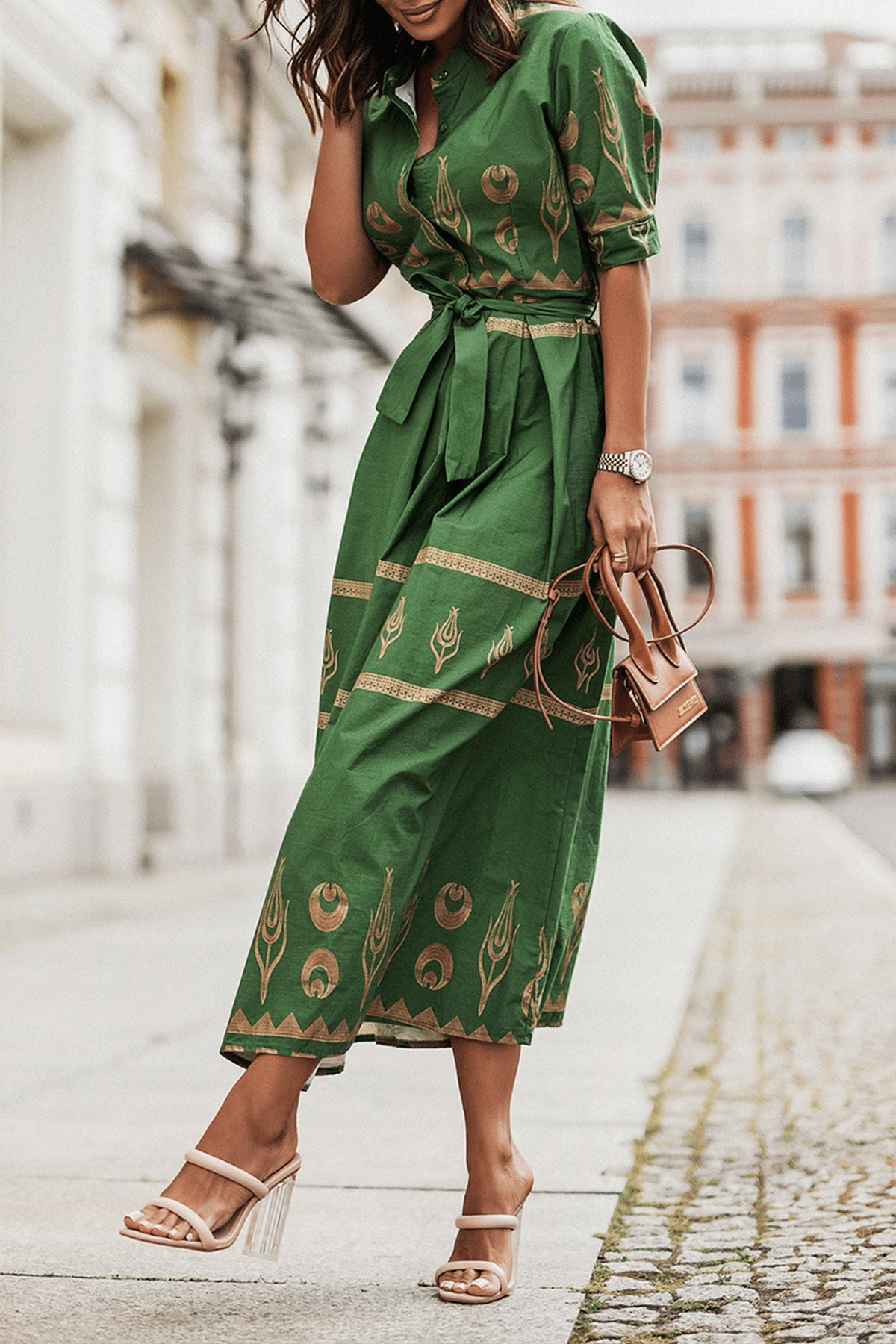 Women's Vintage A-Line Cotton Dress