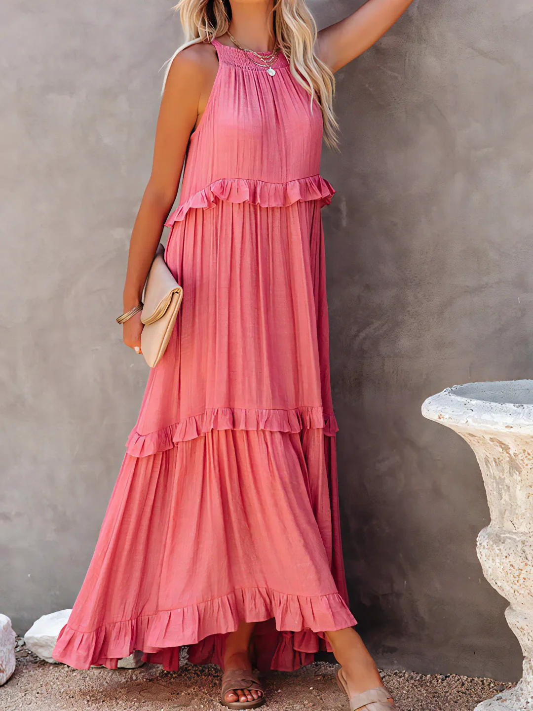 Megan | Elegant Ruffle Maxi Dress