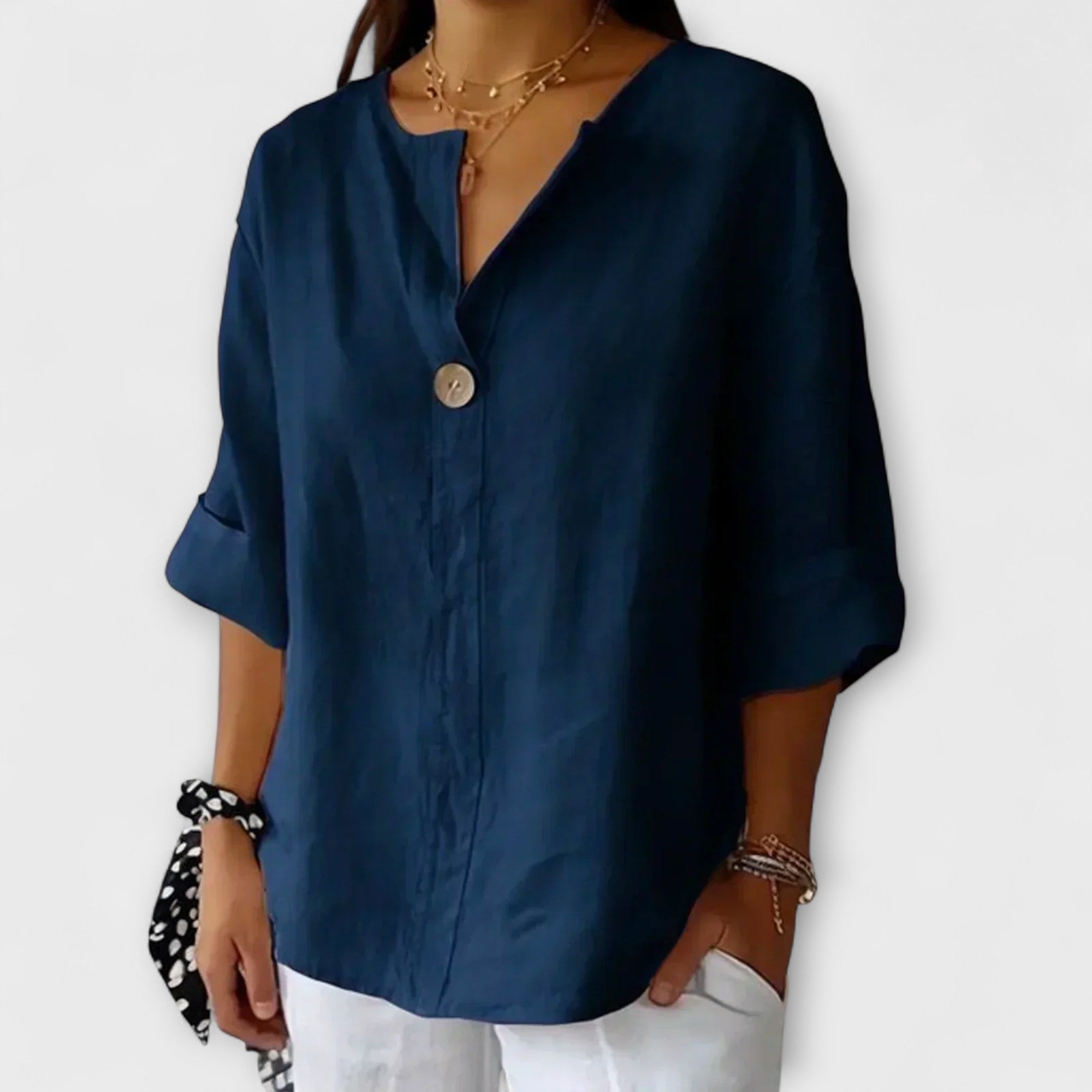 Nicole – Stylish V-Neck Blouse