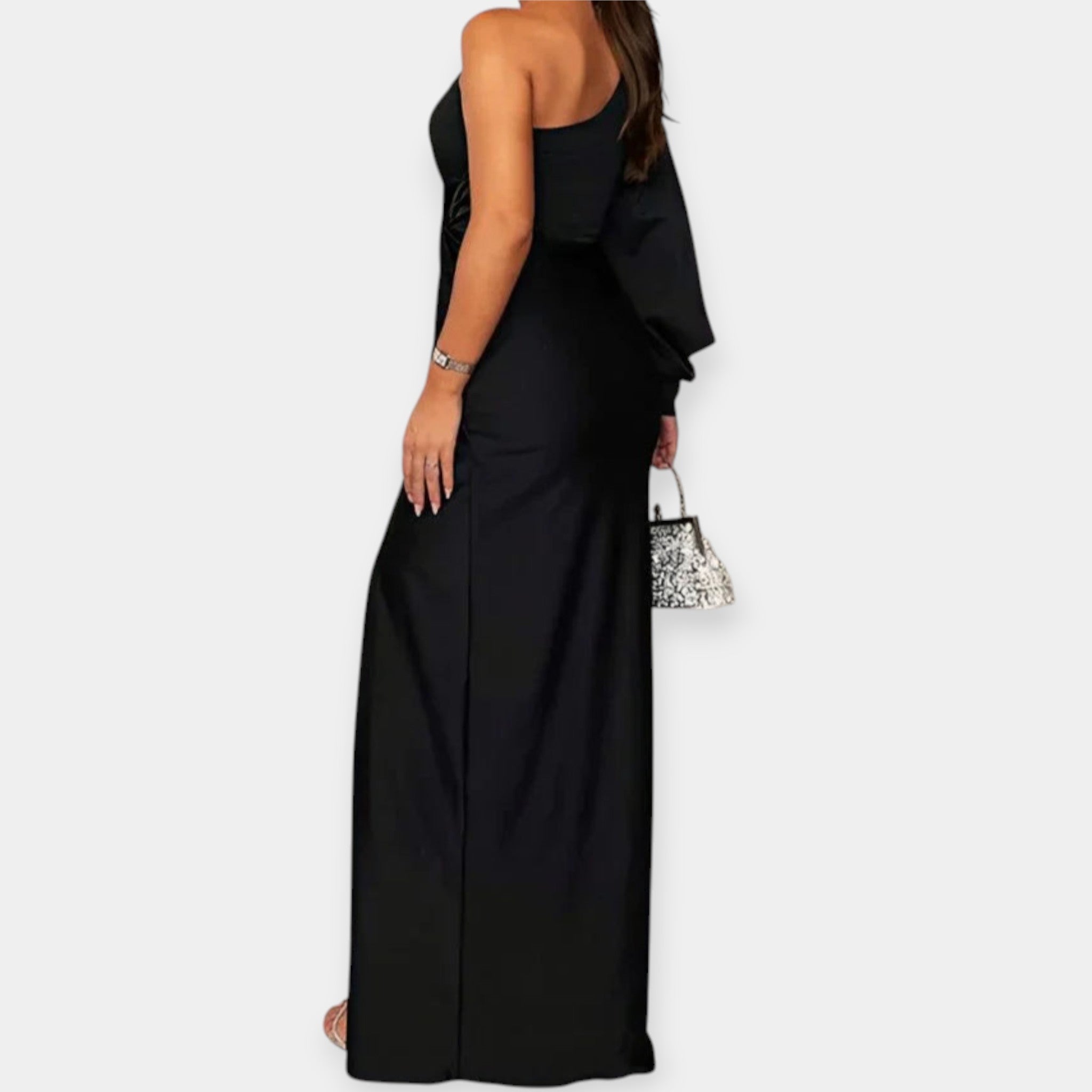 Elegant maxi rochie cu un umăr gol