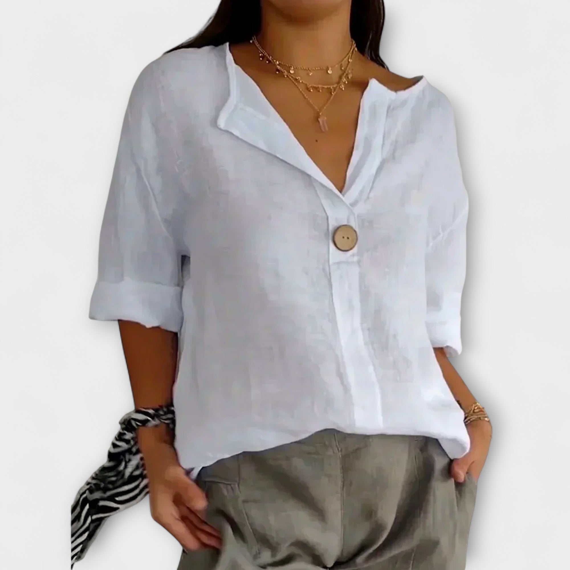 Nicole – Stylish V-Neck Blouse