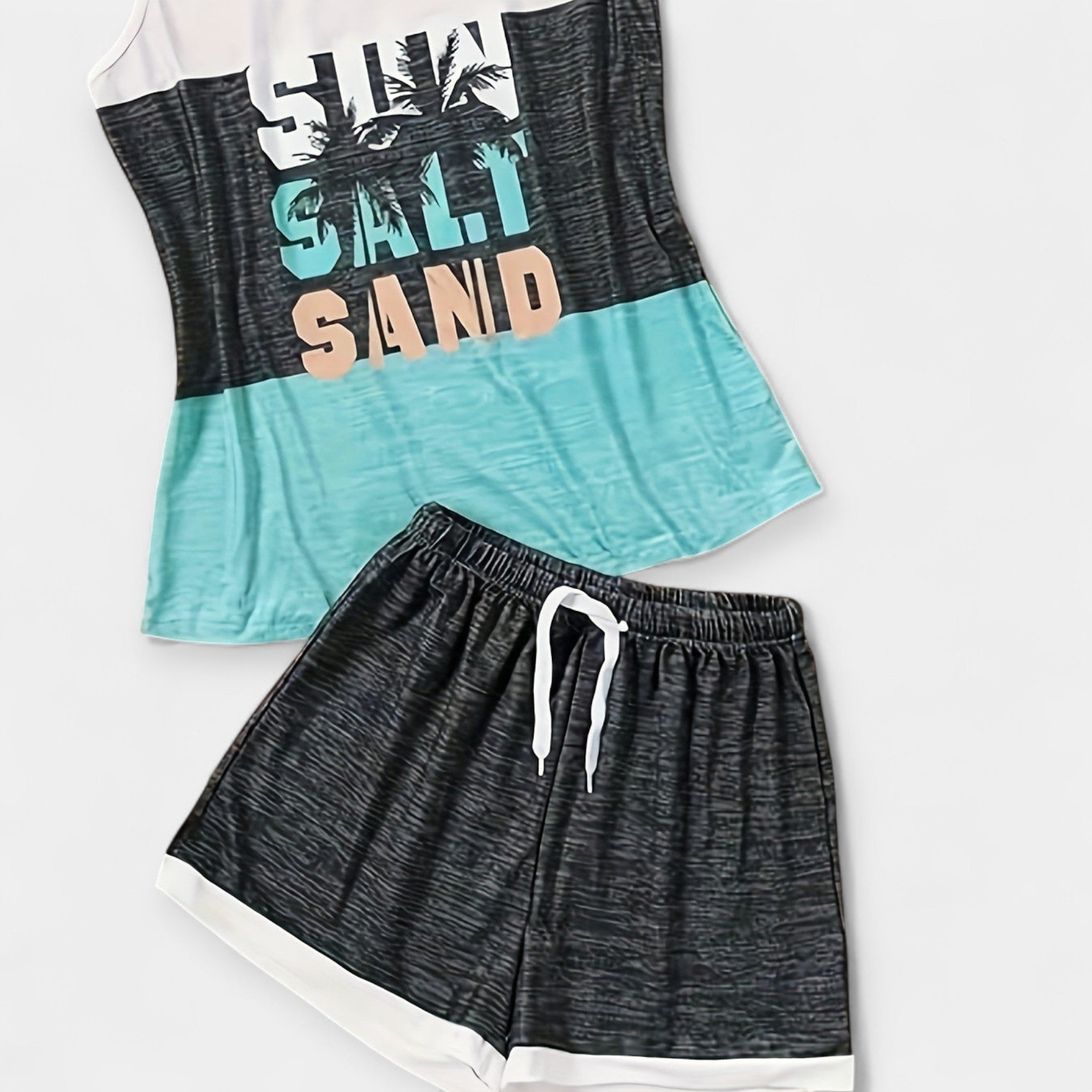 Set de vară cu model palmier