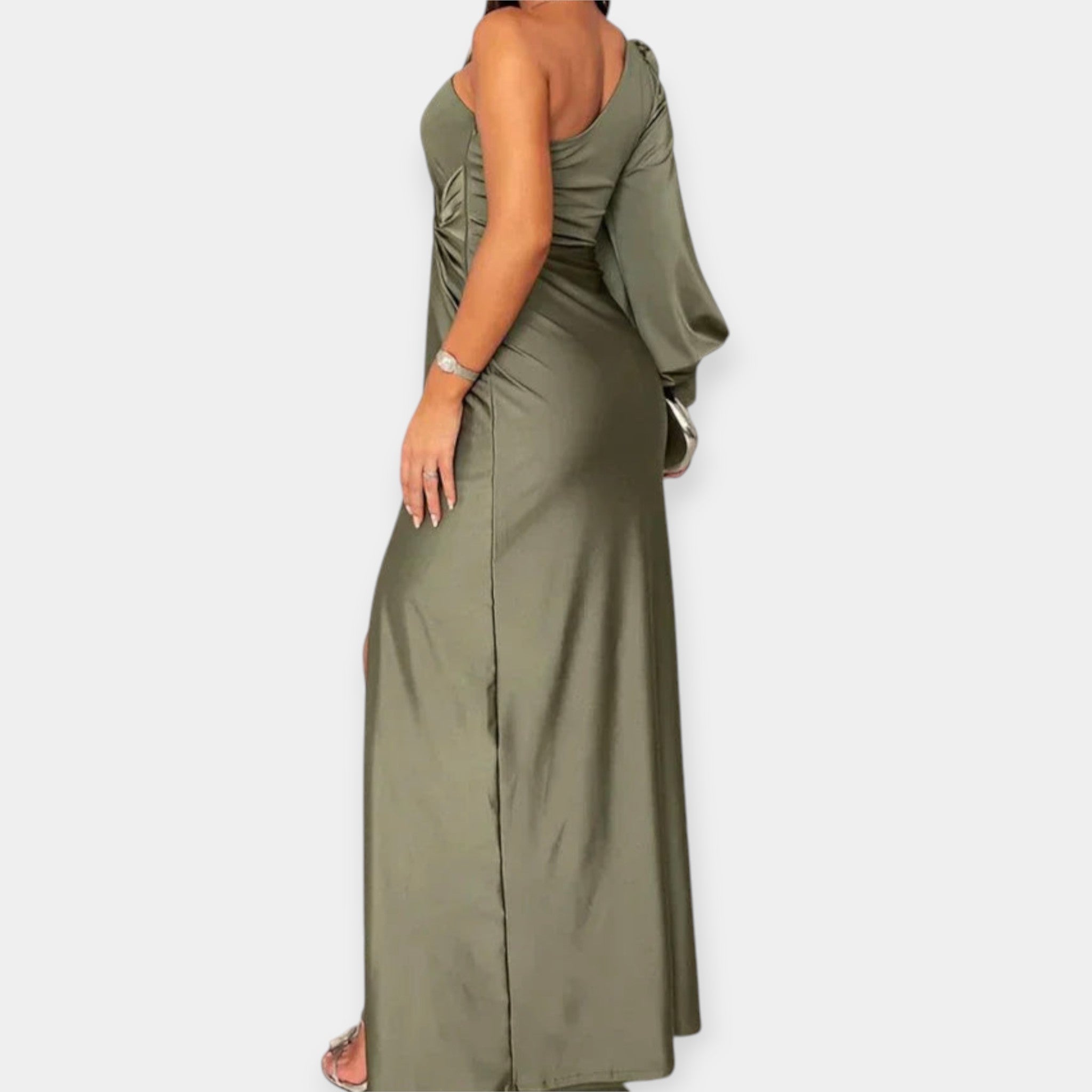 Elegant maxi rochie cu un umăr gol