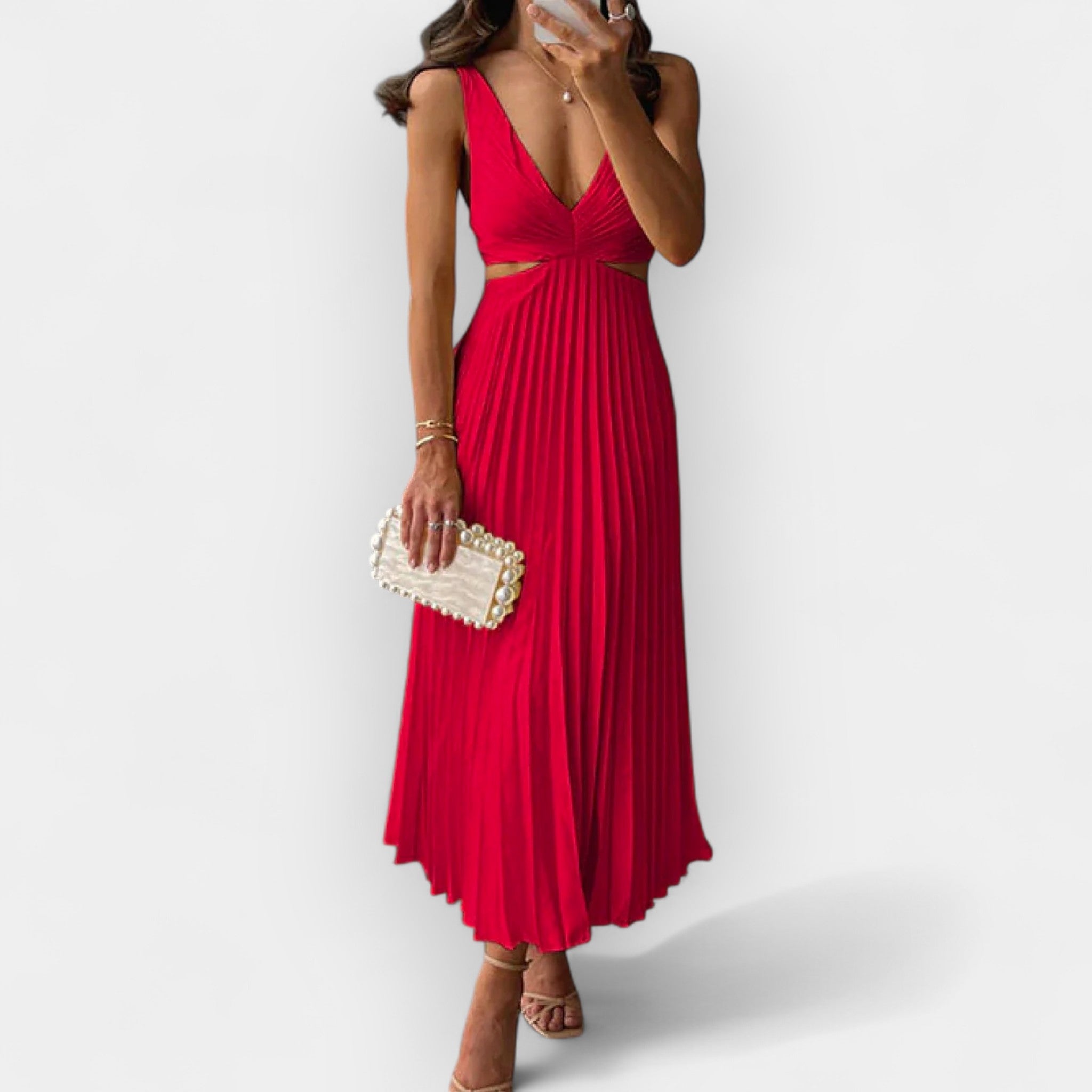 Rochie midi strălucitoare
