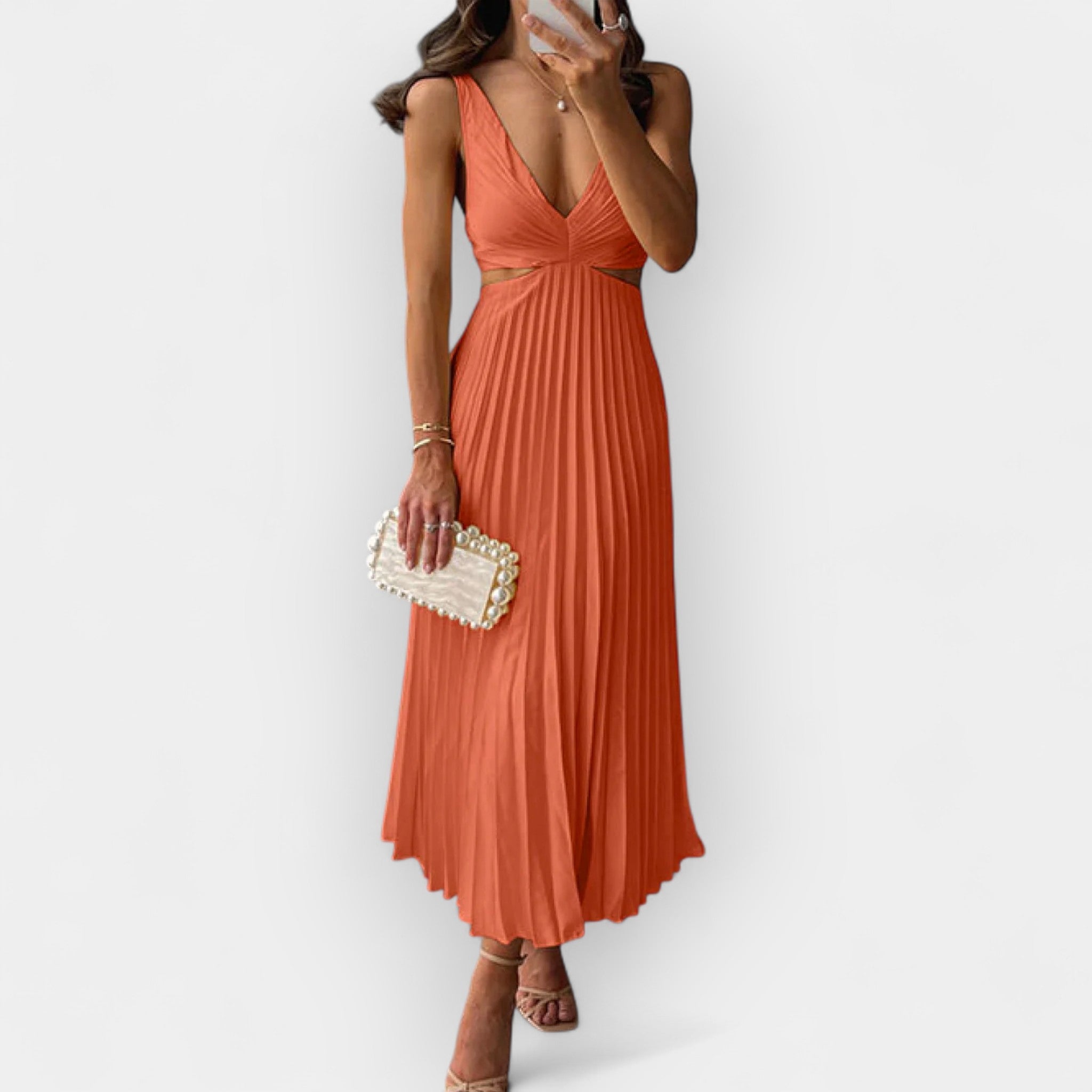 Rochie midi strălucitoare