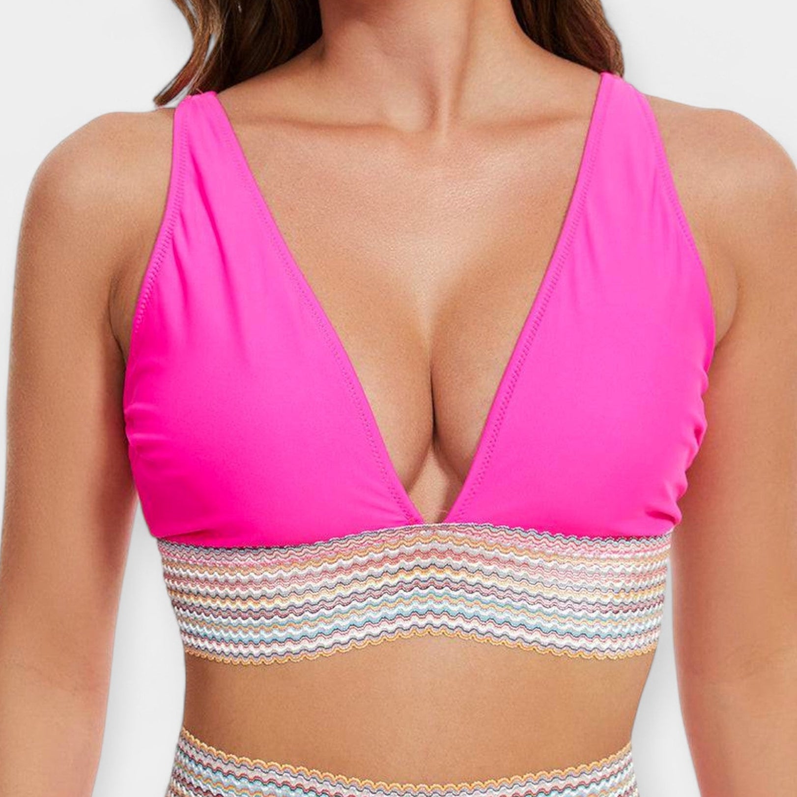 Bikini cu talie înaltă și burete