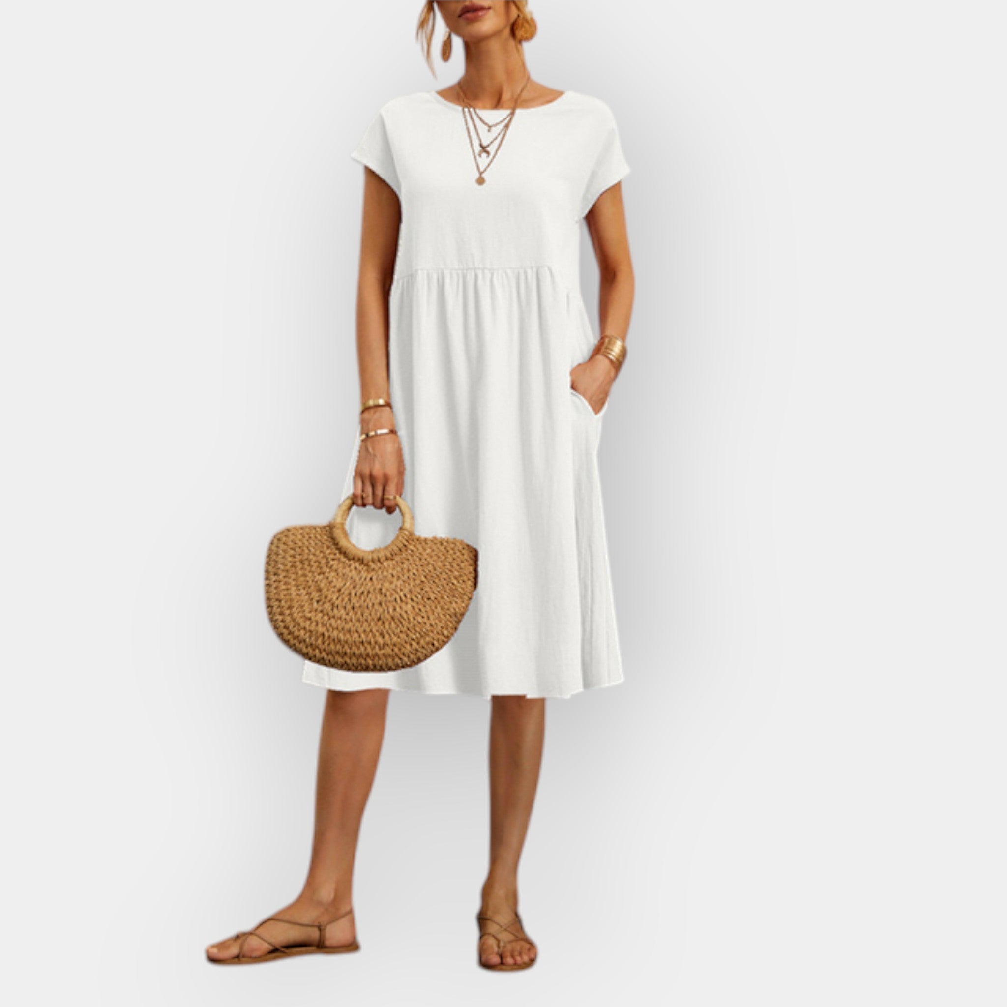 Rochie midi lejeră și versatilă