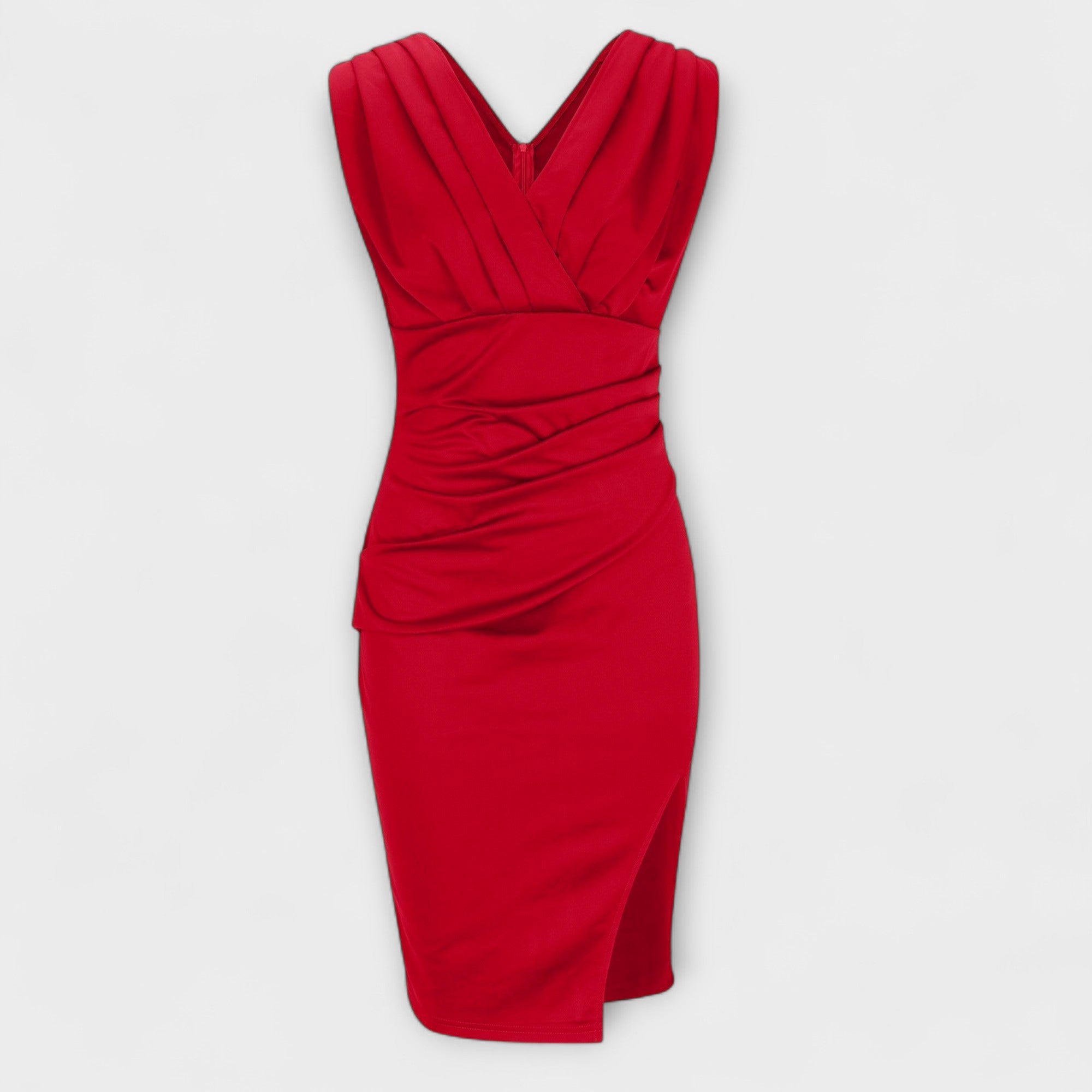 V-neck Dress with Slit