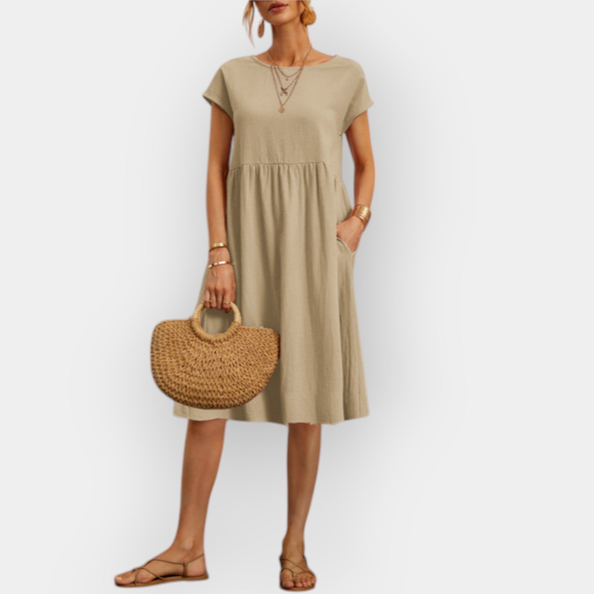 Rochie midi lejeră și versatilă