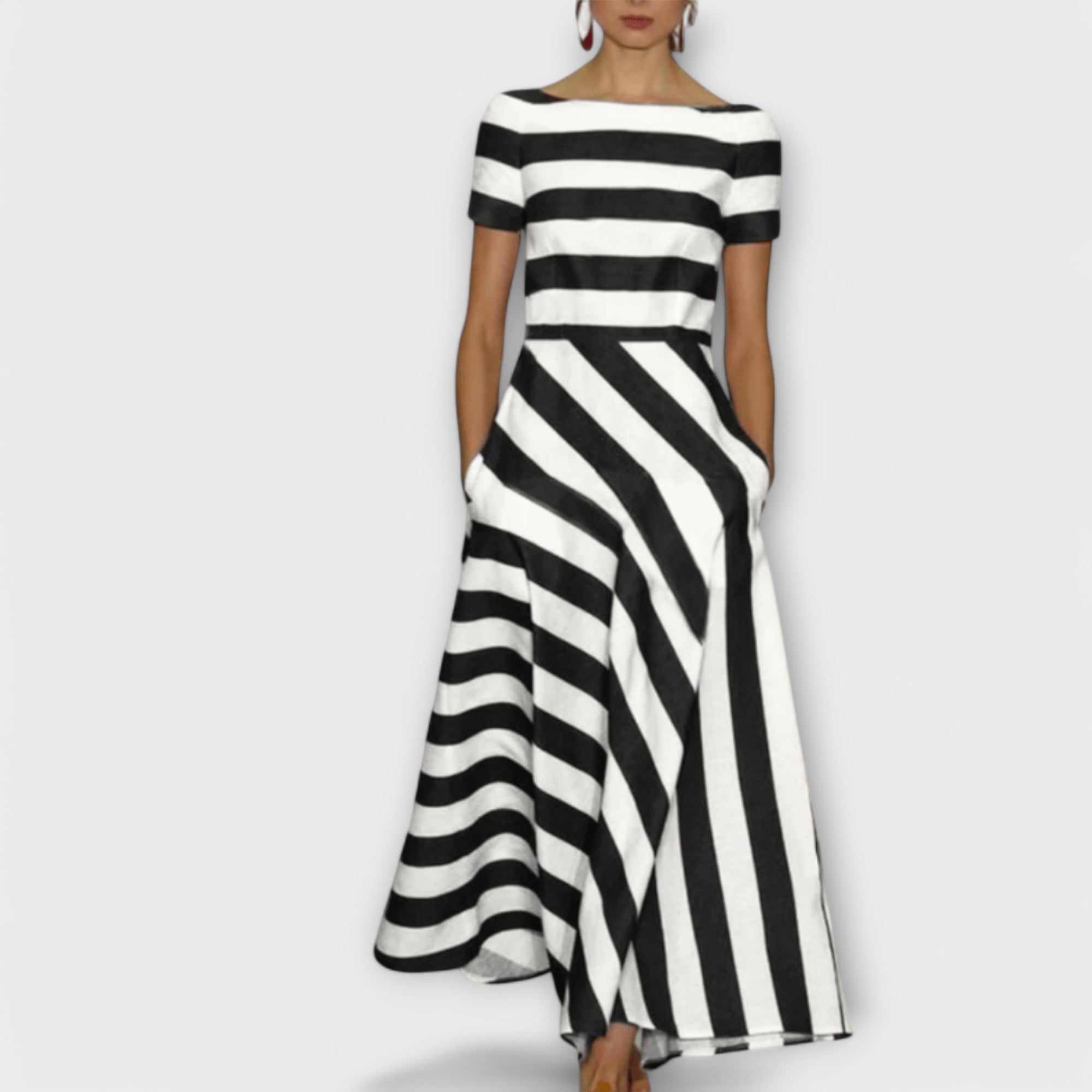 Janell - pruhované Maxikleid