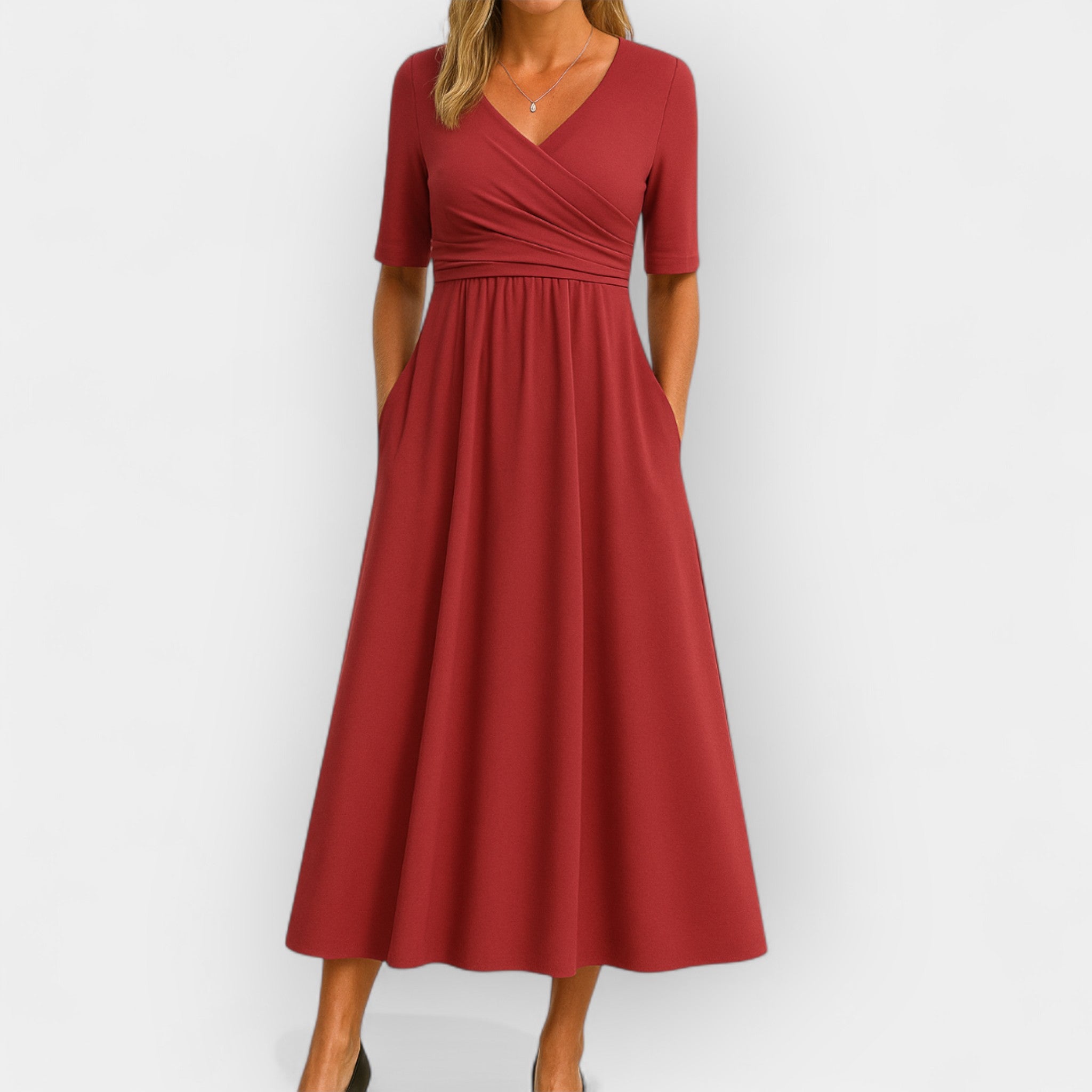 Katarina – Wrap Dress with Short Sleeves