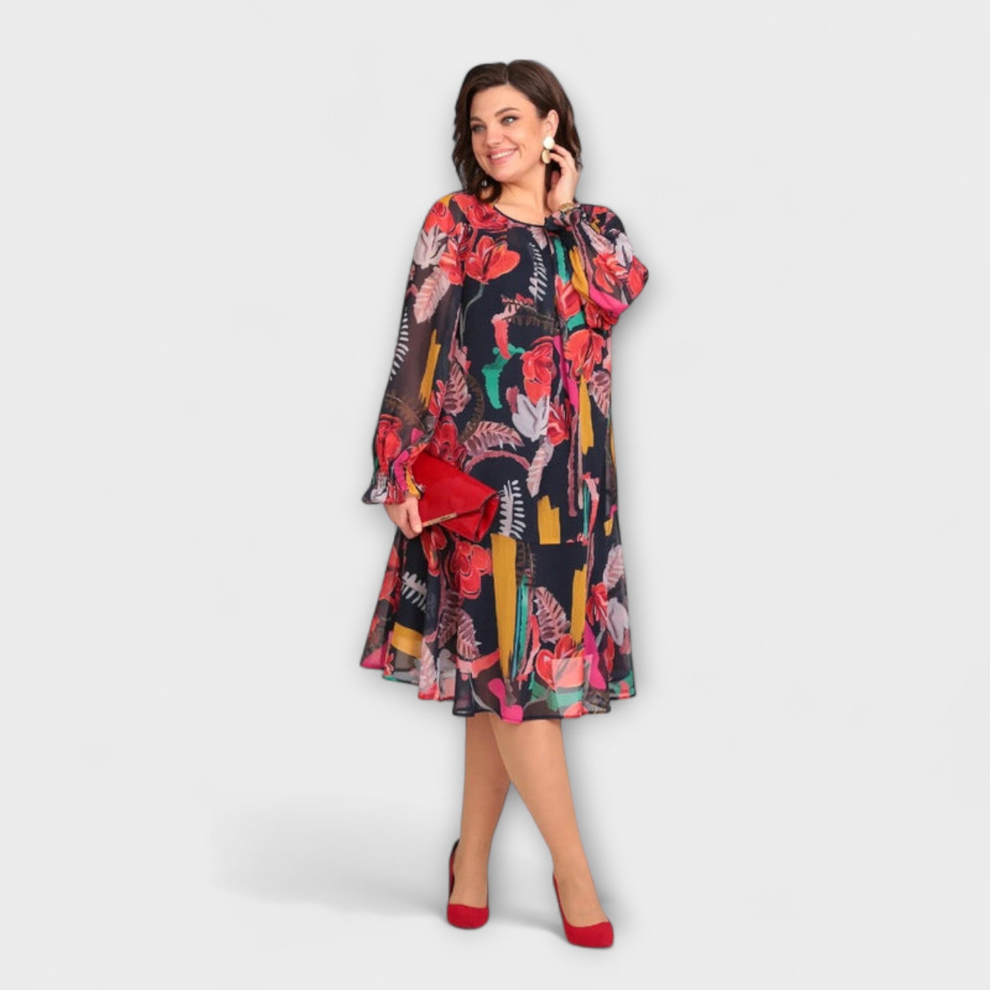 Caroline - Elegantné Plus-Size šaty pre maximálny komfort