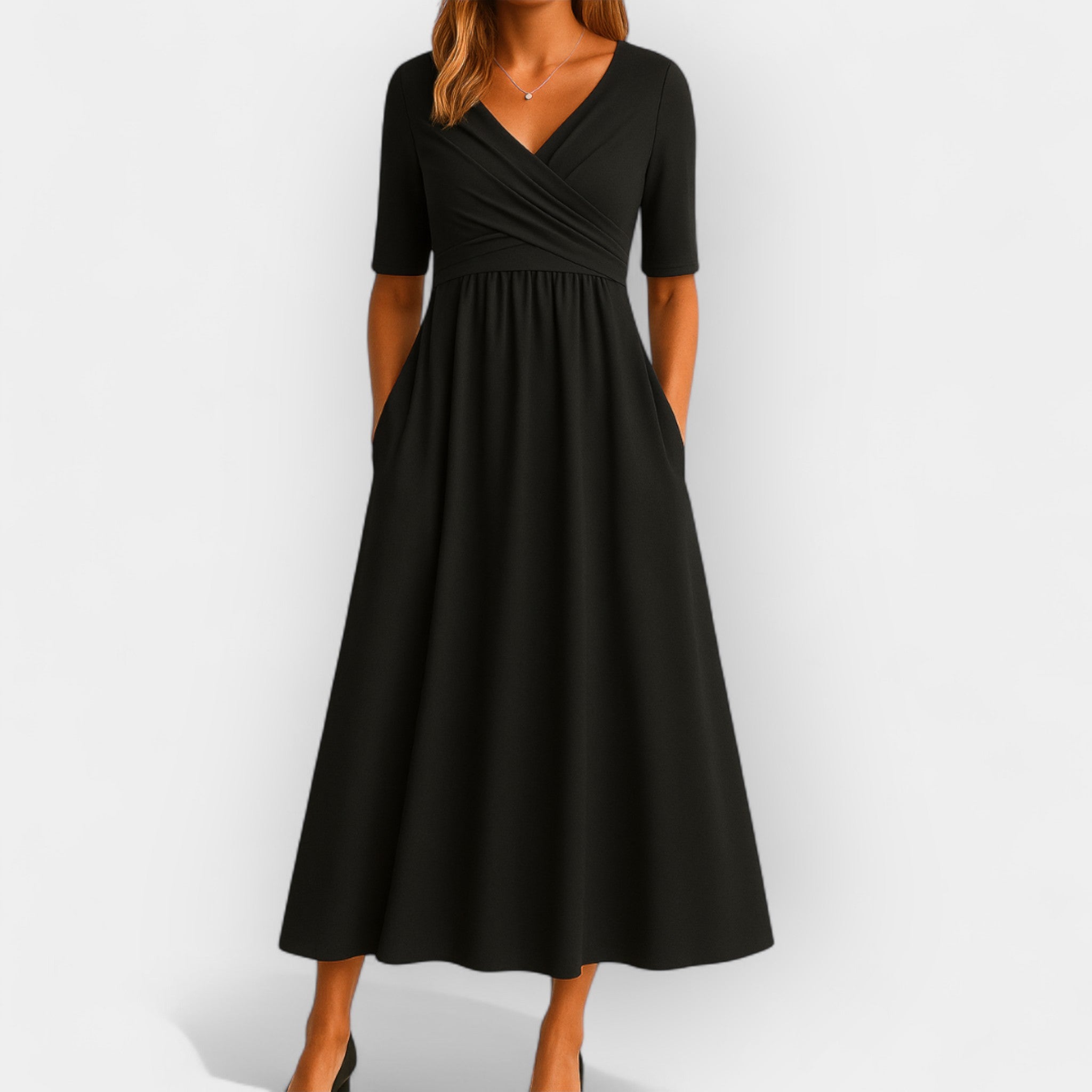 Katarina – Wrap Dress with Short Sleeves