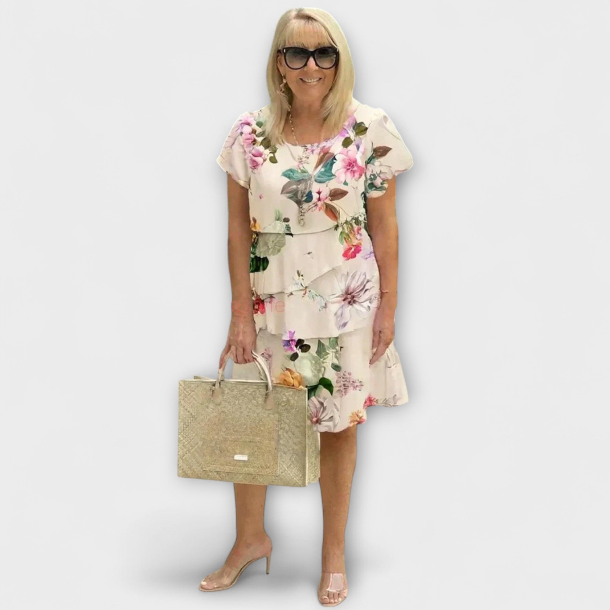 Lillian - Kvetinové elegantné šaty