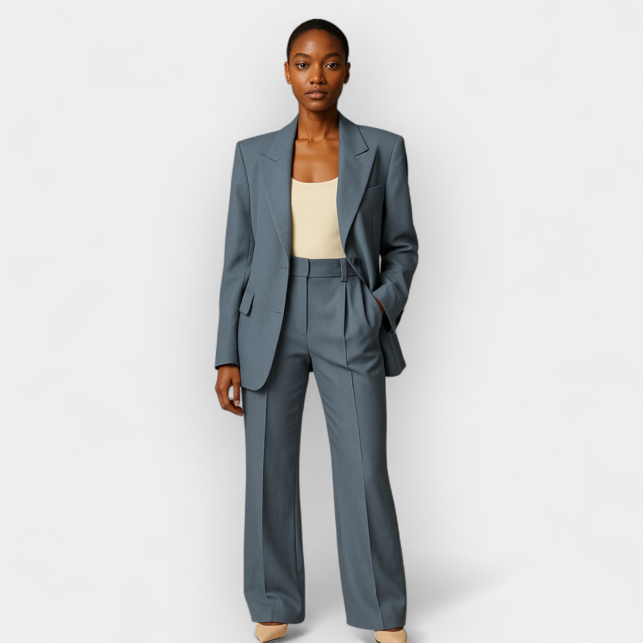 Set Paltou cu Pantaloni Elegant