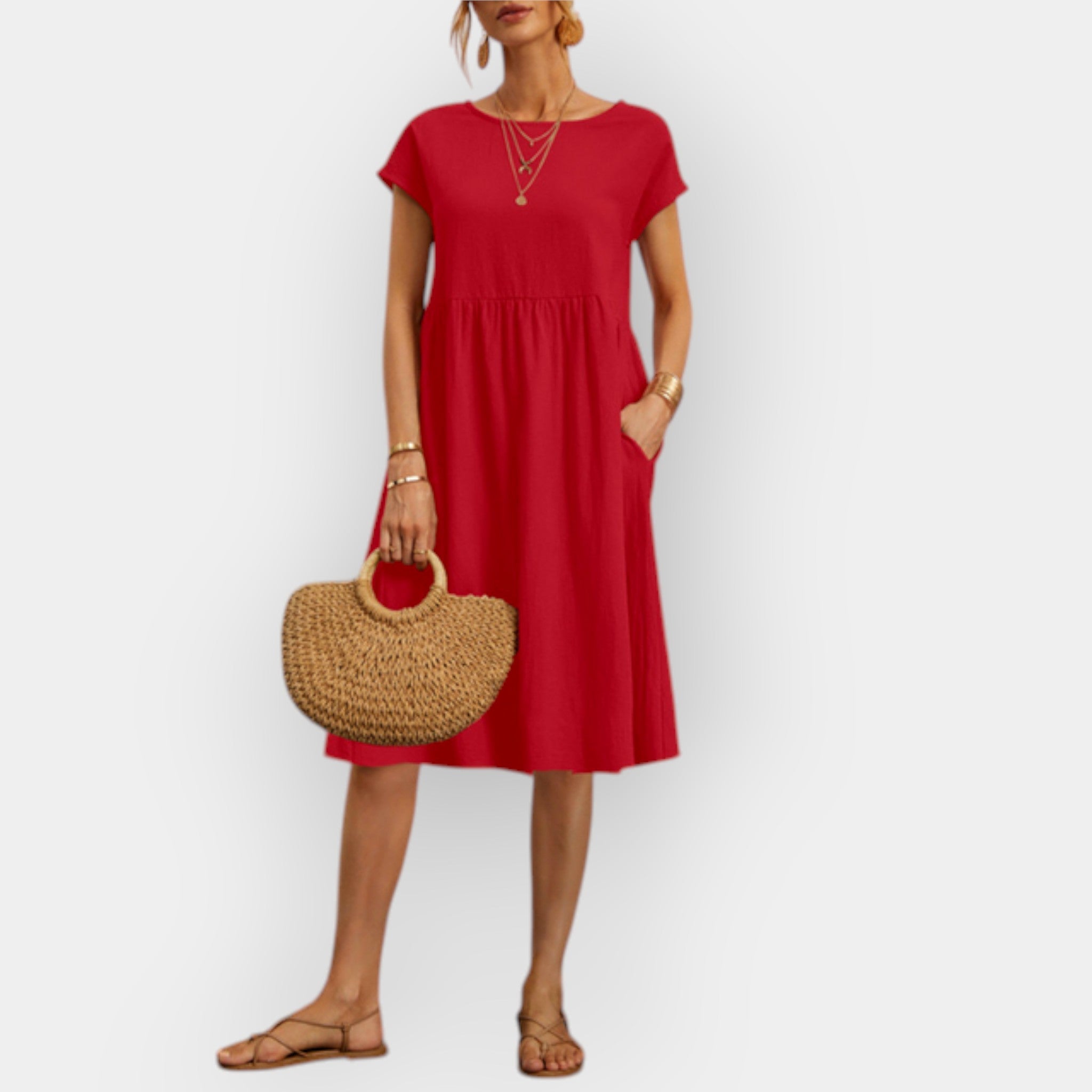 Rochie midi lejeră și versatilă