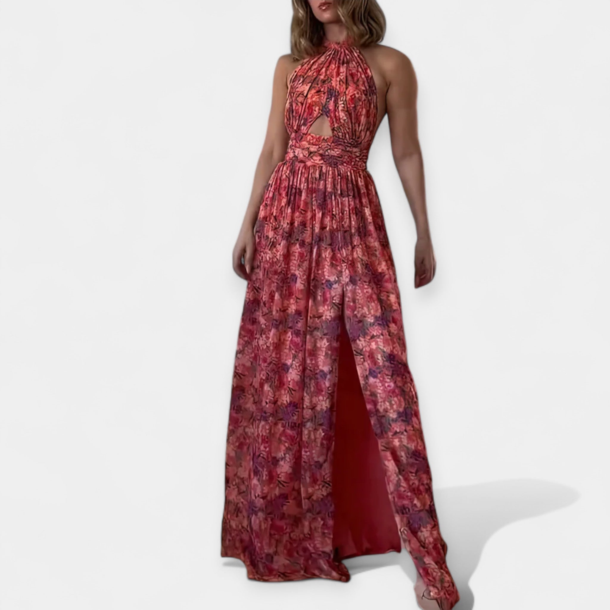 Rochie maxi vaporoasă cu spate gol