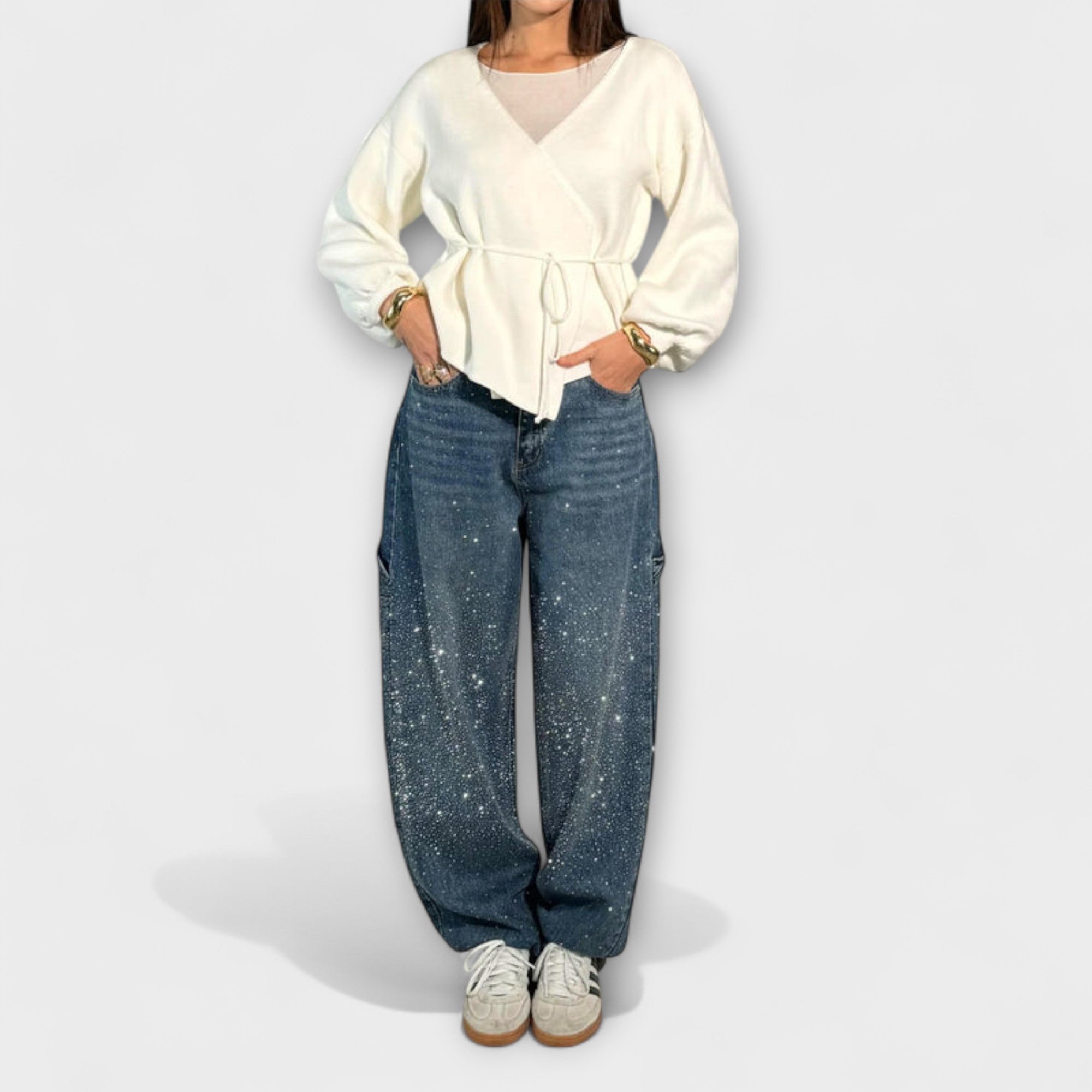 Fable - Shine Denim Jeans v štýle Balloon Carpenter