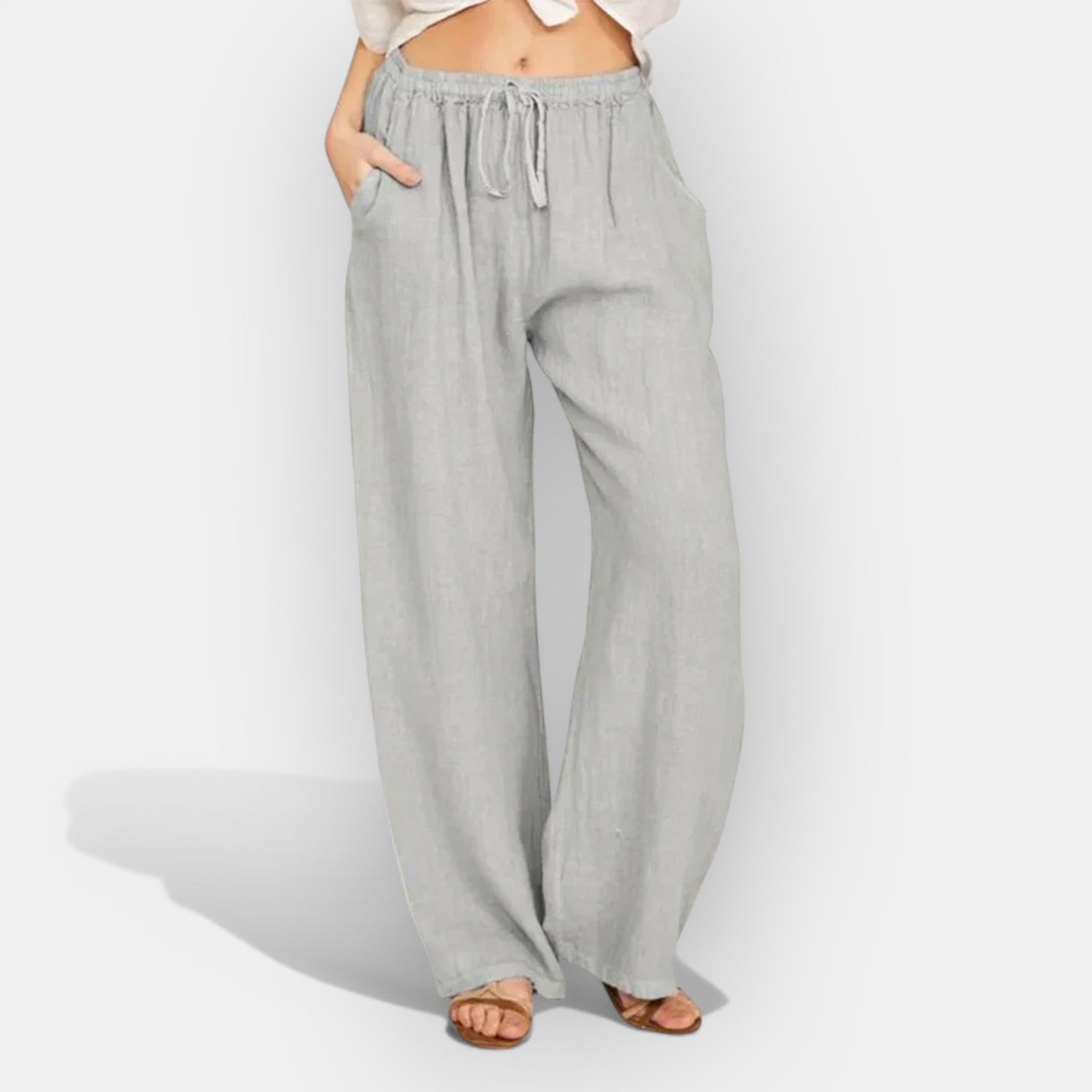 Pantaloni Lejeri de Vară din In