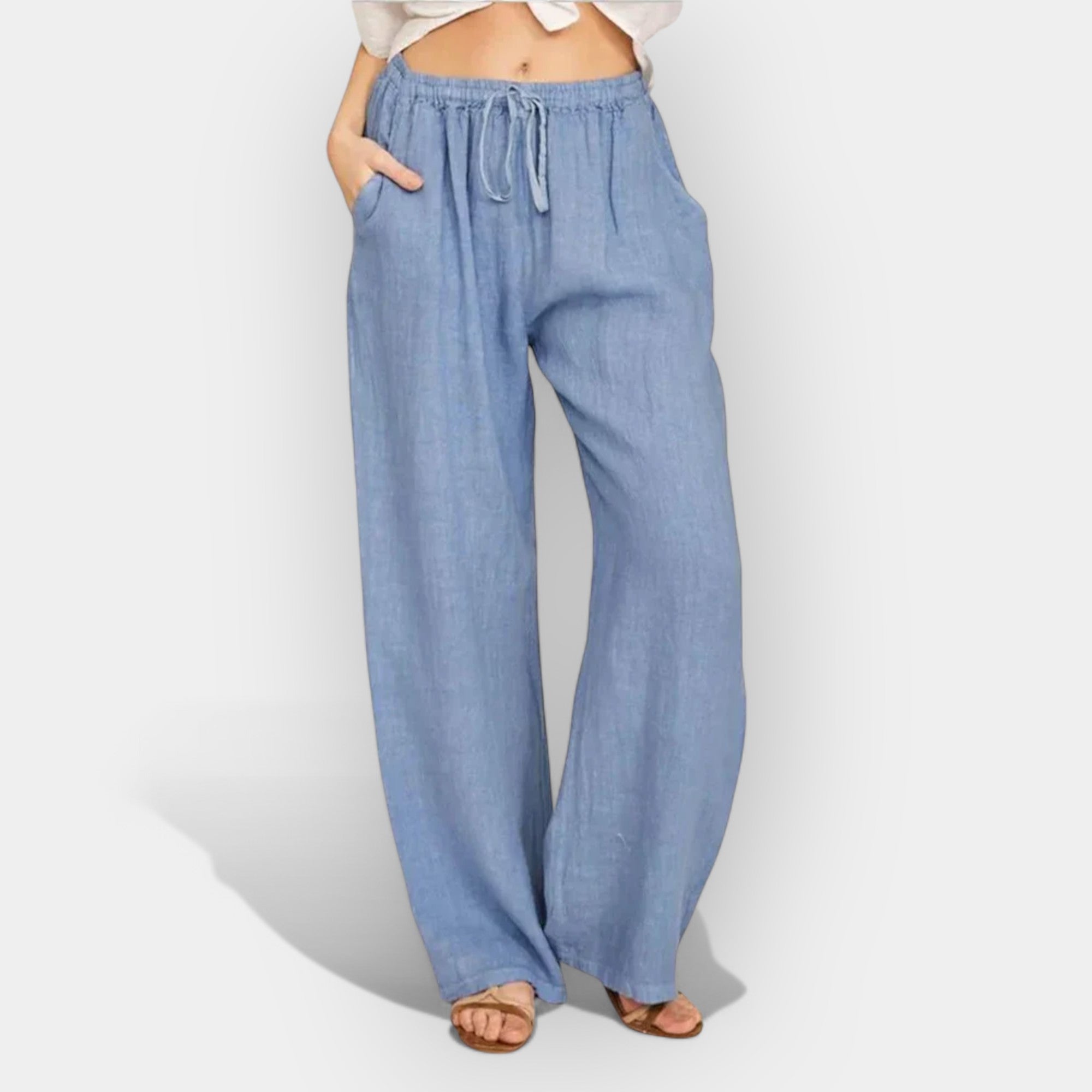 Pantaloni Lejeri de Vară din In
