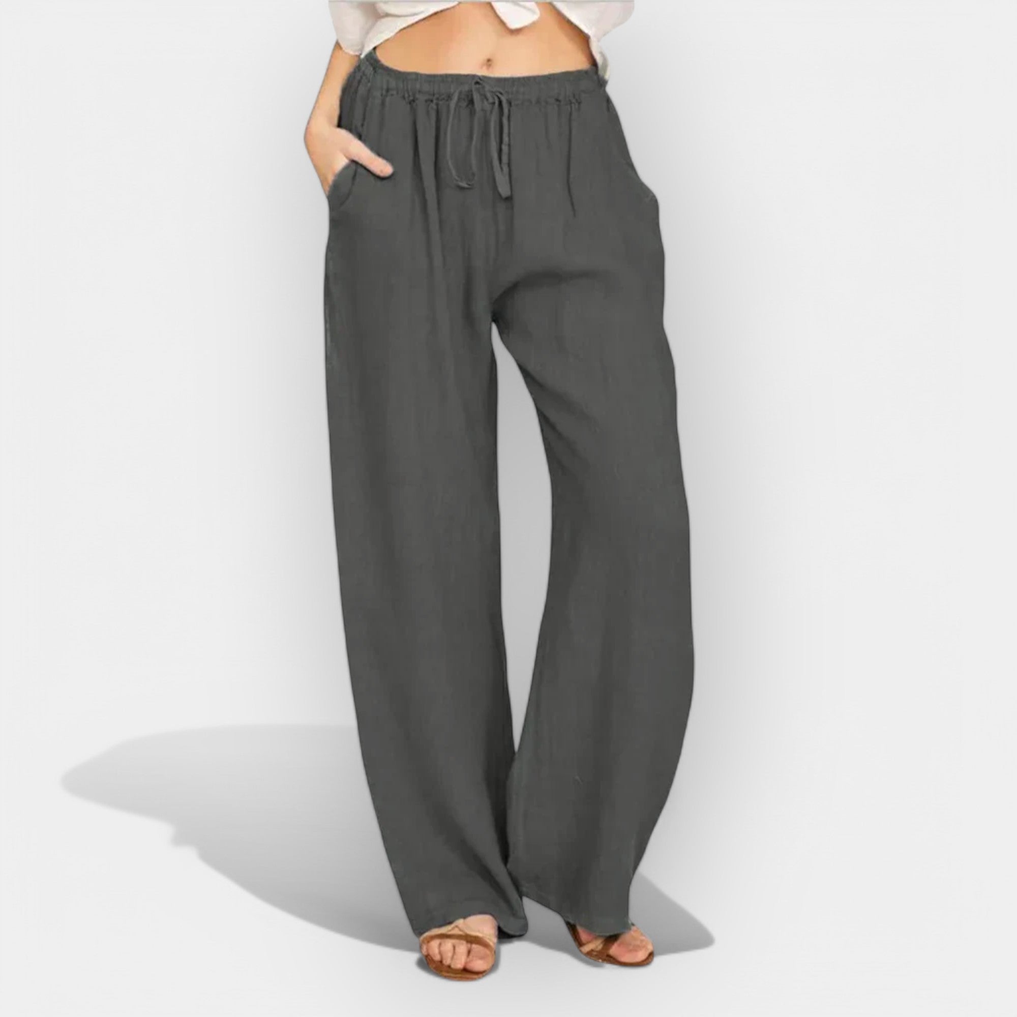 Pantaloni Lejeri de Vară din In
