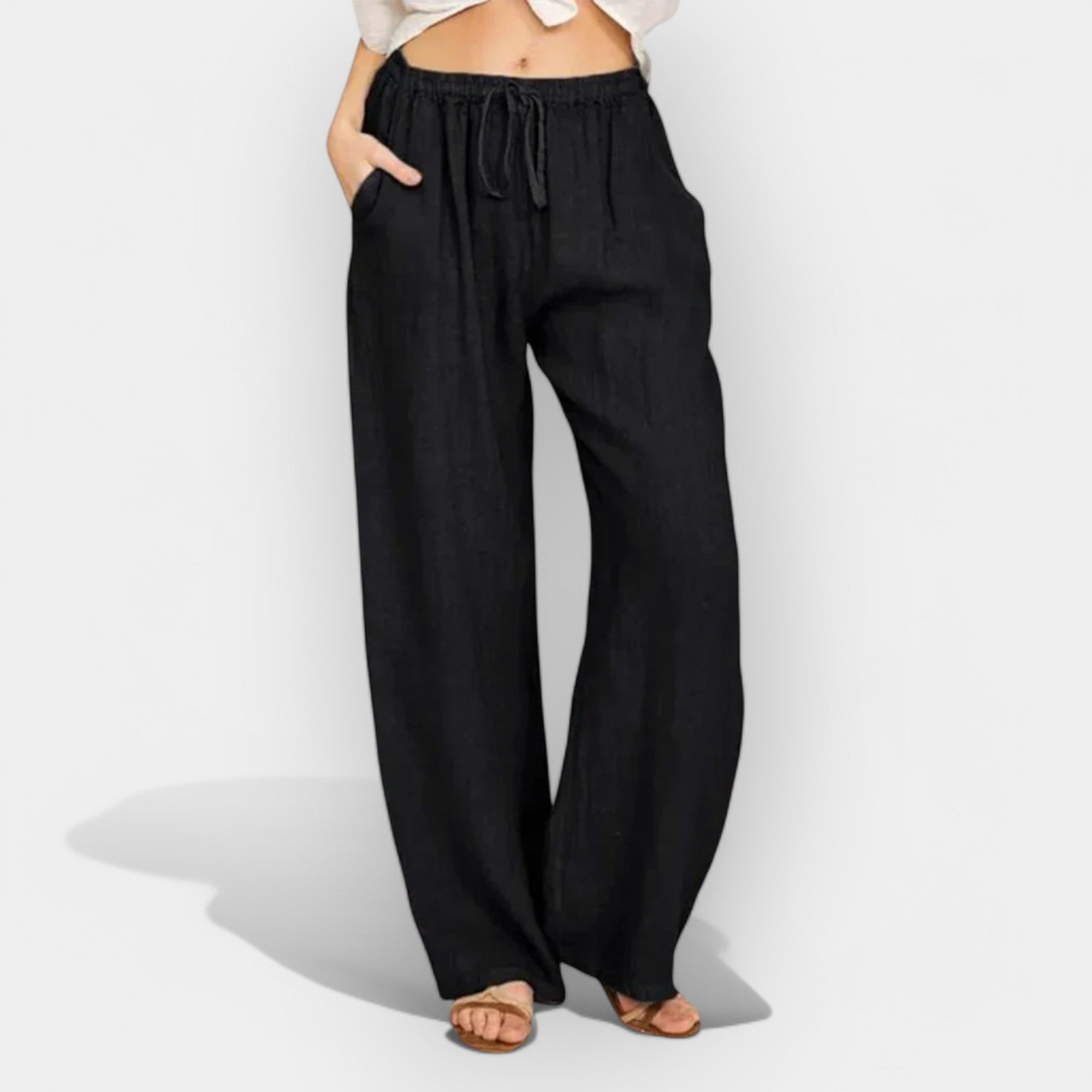 Pantaloni Lejeri de Vară din In