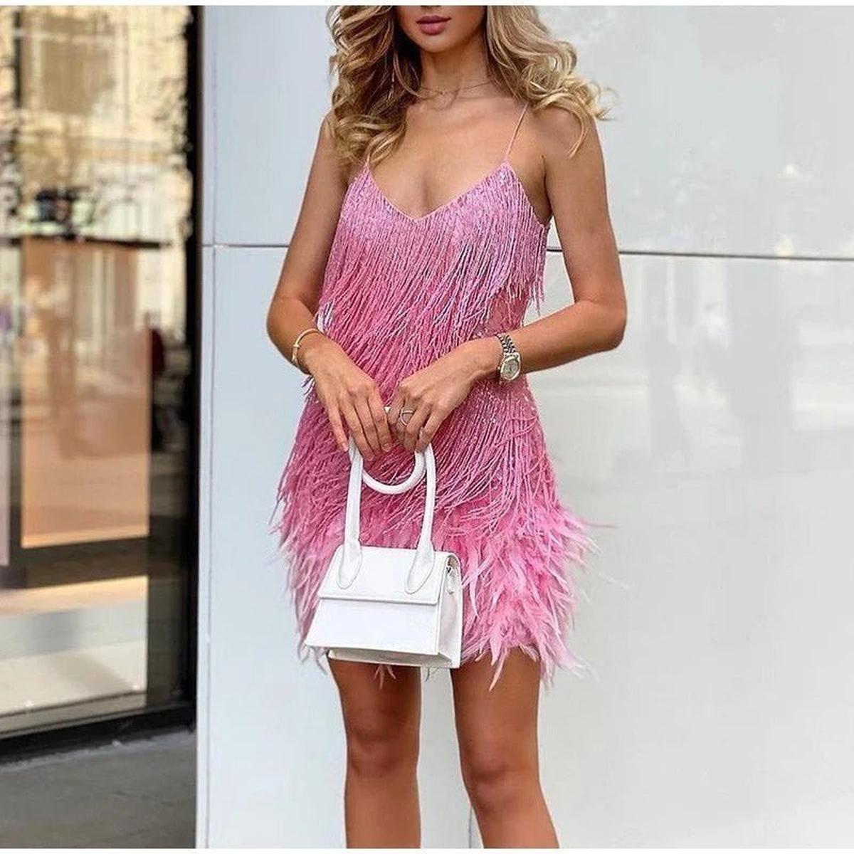 Elegant Sequin Cocktail Dress With Spaghetti Straps
