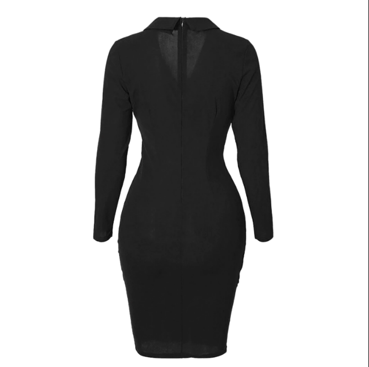 Elegant V-Neck Bodycon Office Dress