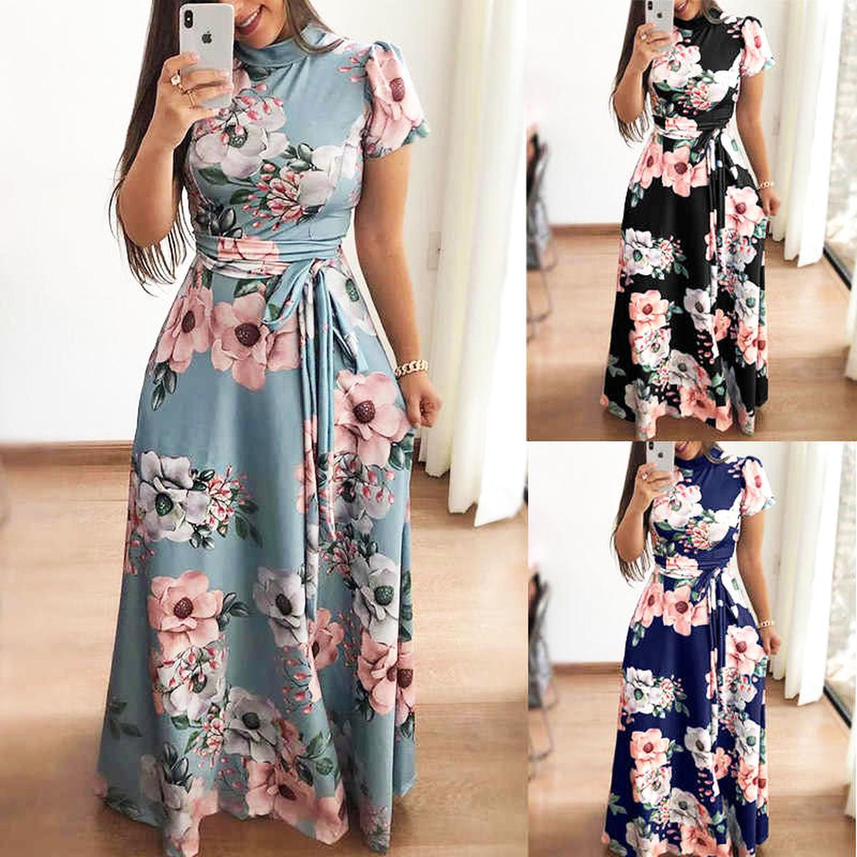 Floral Spring Dress With Flowing Silhouette